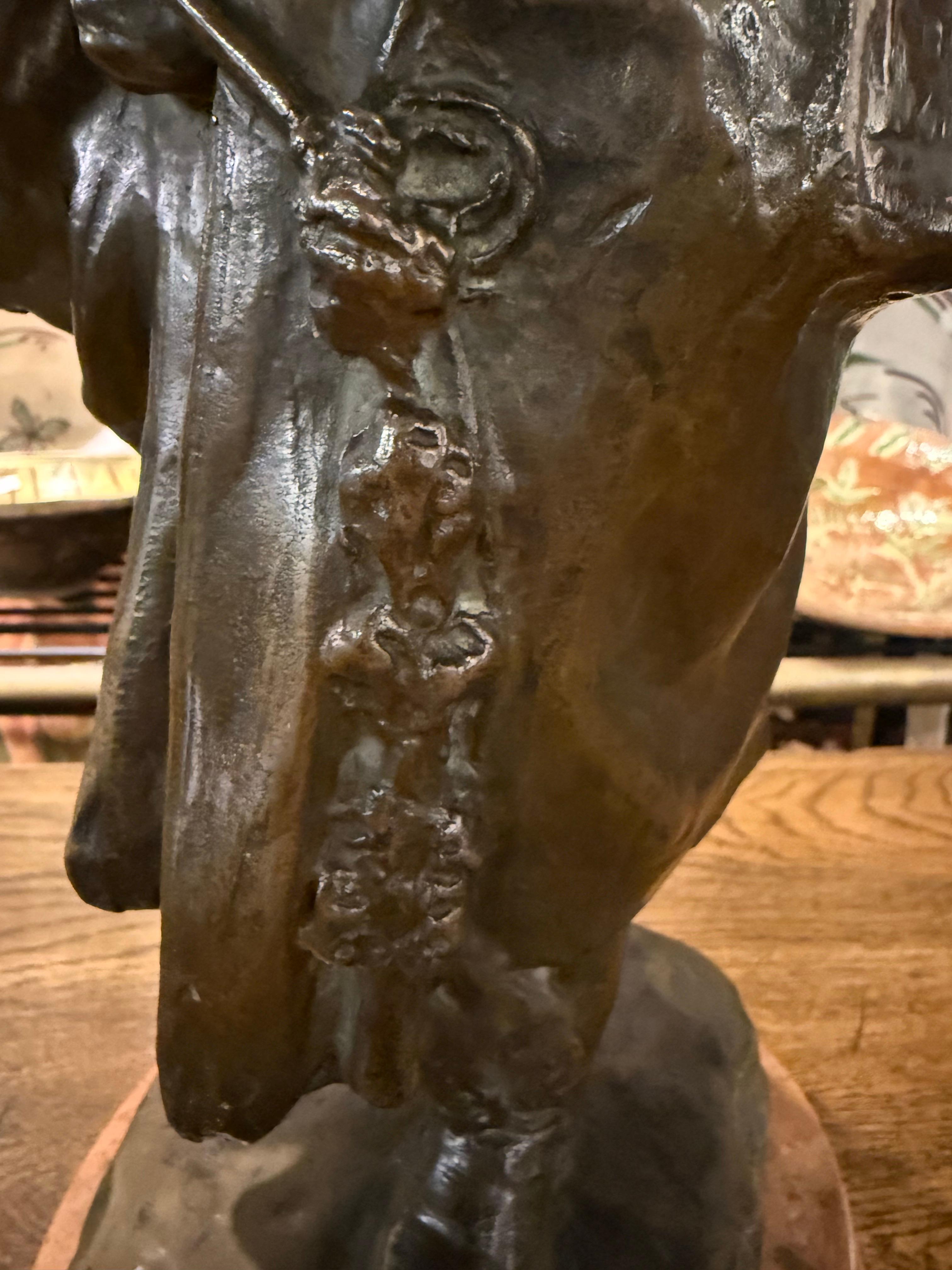 Bronze Figure en bronze de Csikós par le sculpteur hongrois László Beszédes Début du 20e siècle en vente