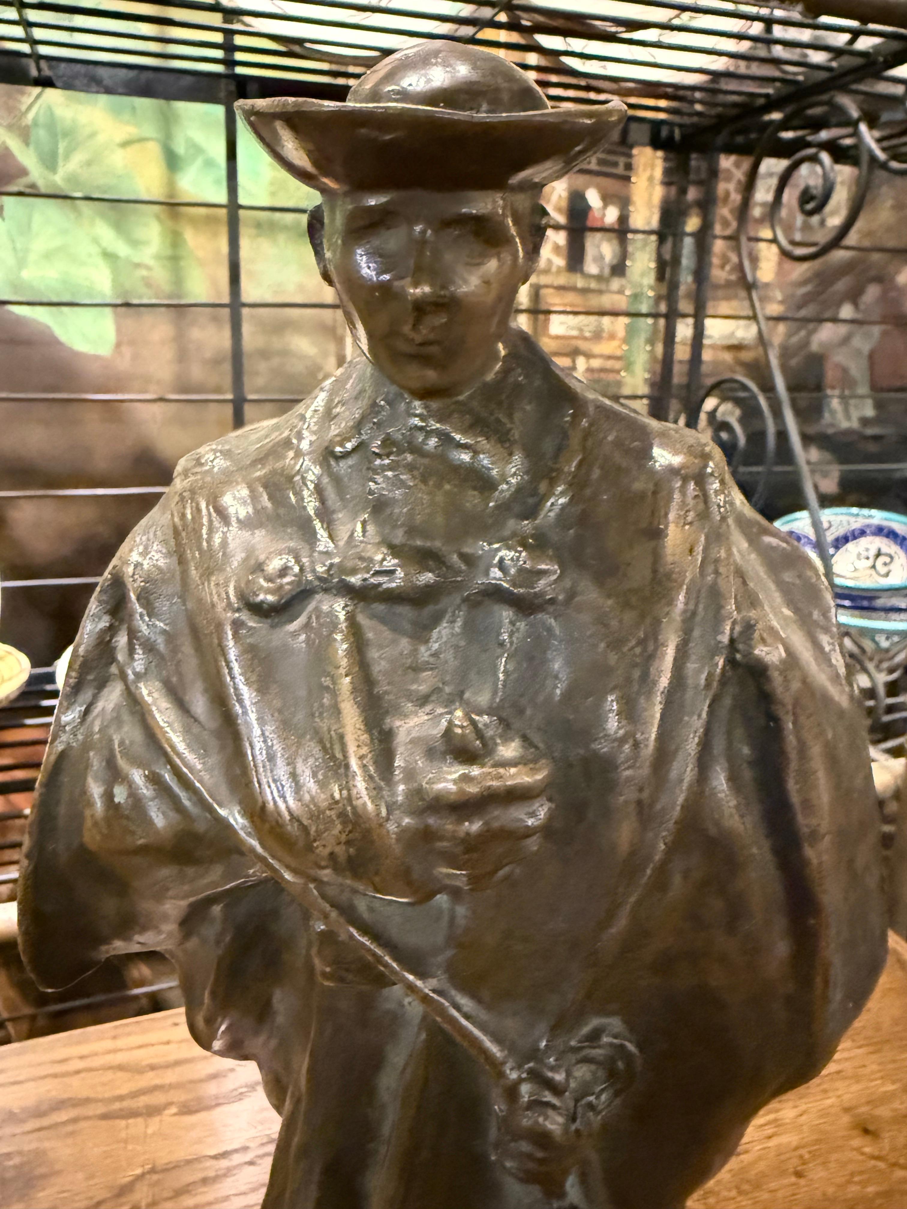 Figure en bronze de Csikós par le sculpteur hongrois László Beszédes Début du 20e siècle en vente 1