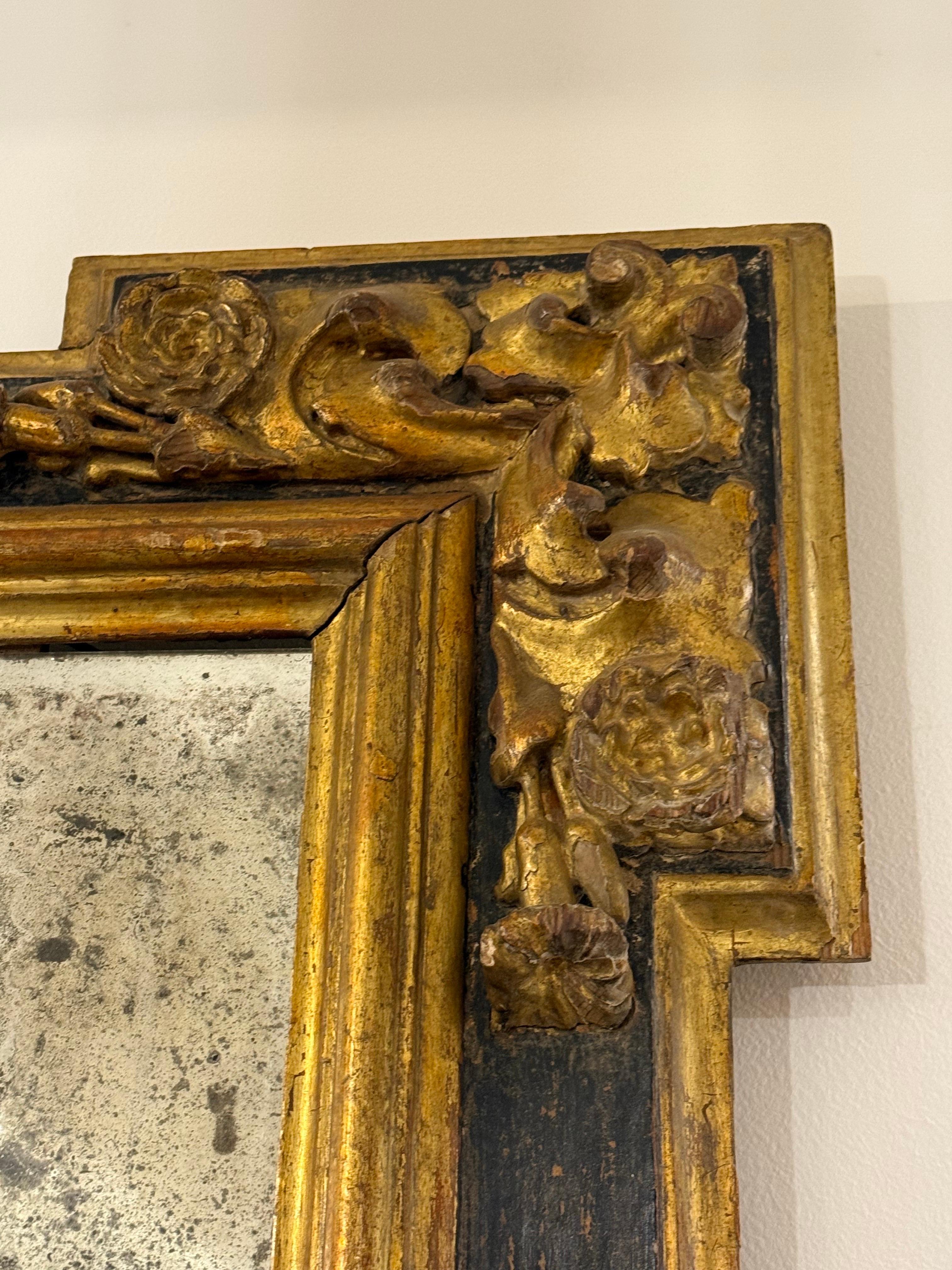 A Spanish Gilded Mirror, 18th Century For Sale 2