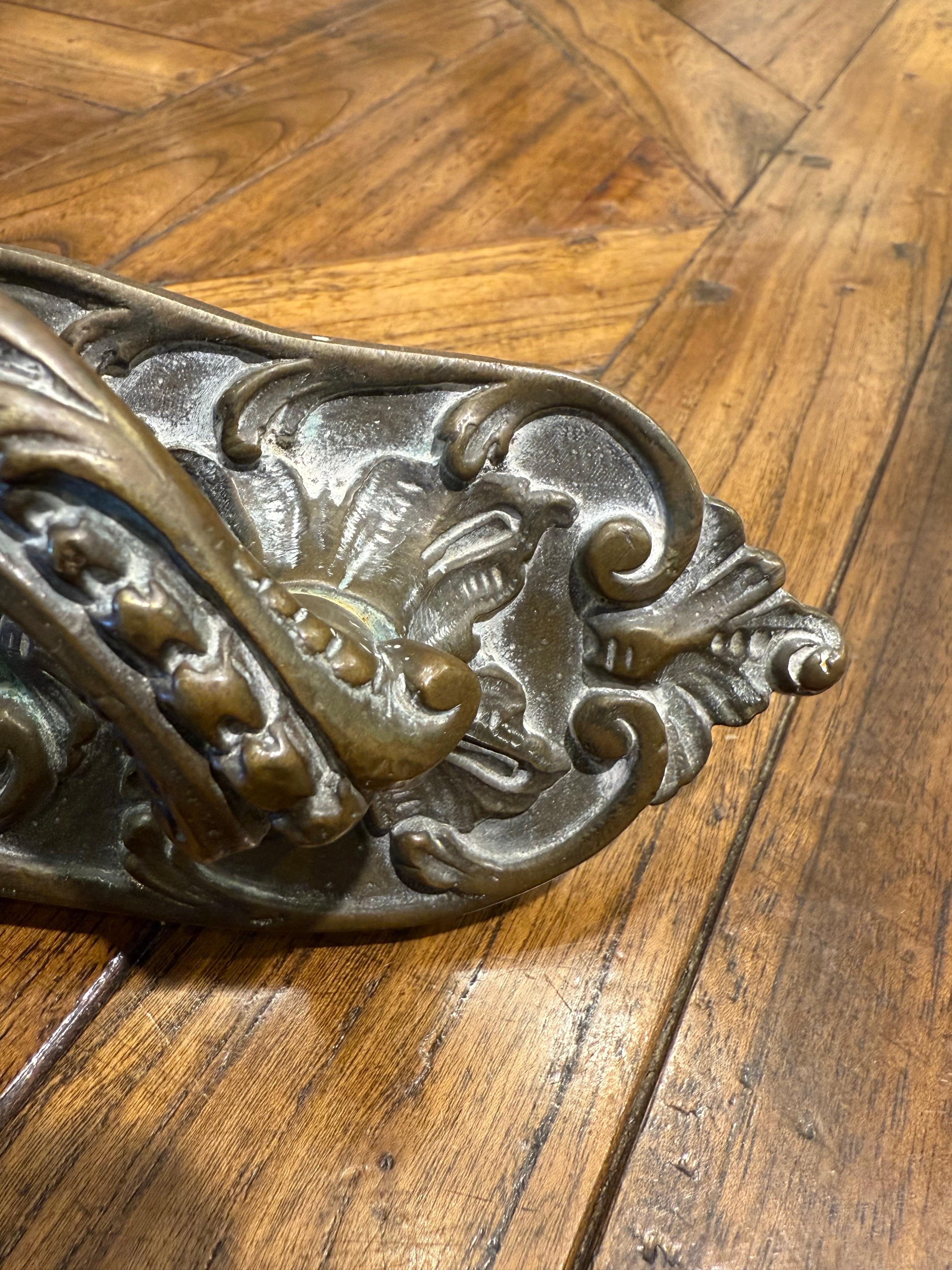 A French Bronze Door Handle, 19th Century For Sale 4