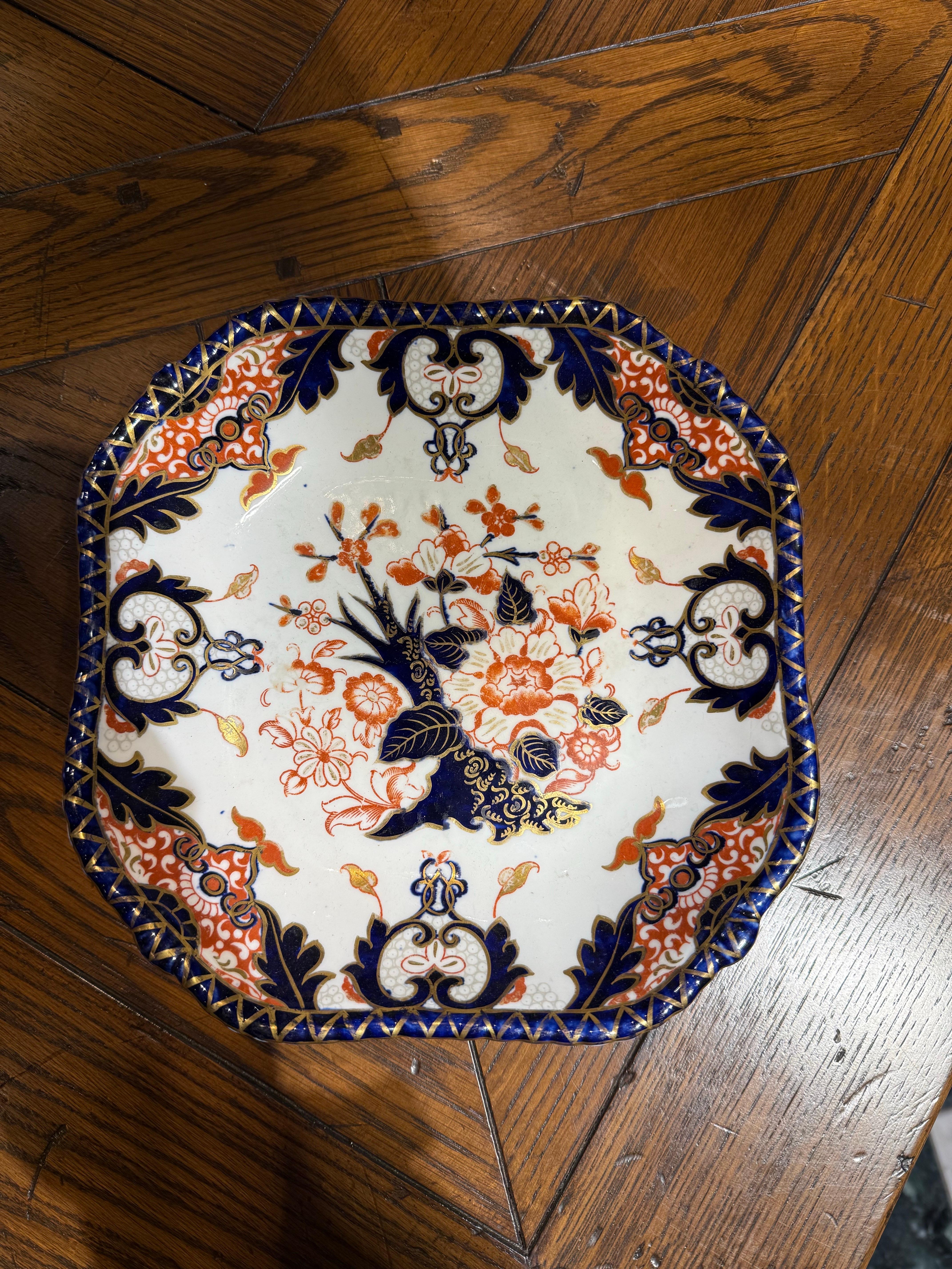 Plat carré Imari 