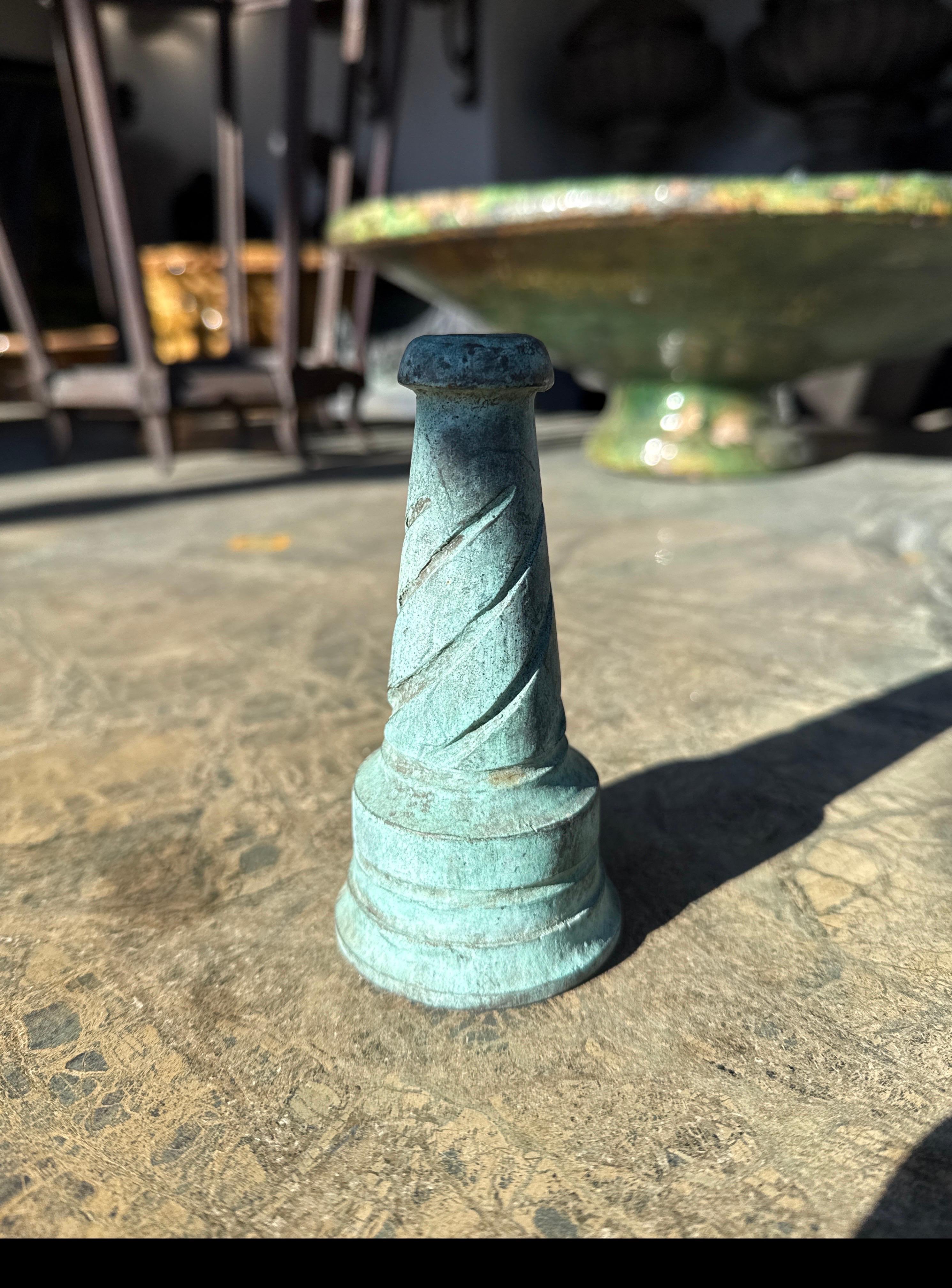 A Cast Bronze Spout with Strignlete Pattern For Sale 1