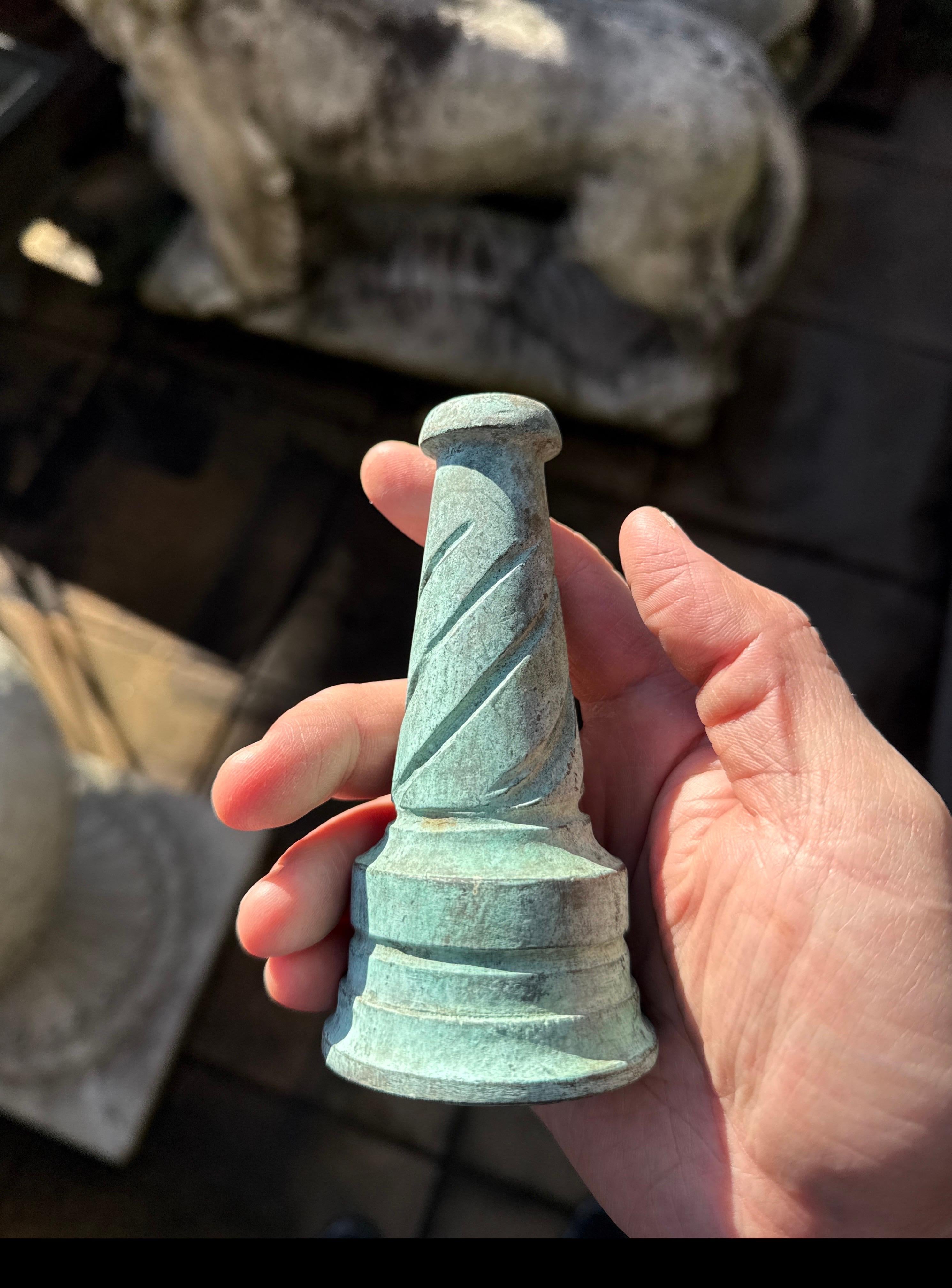 A Cast Bronze Spout with Strignlete Pattern For Sale 2
