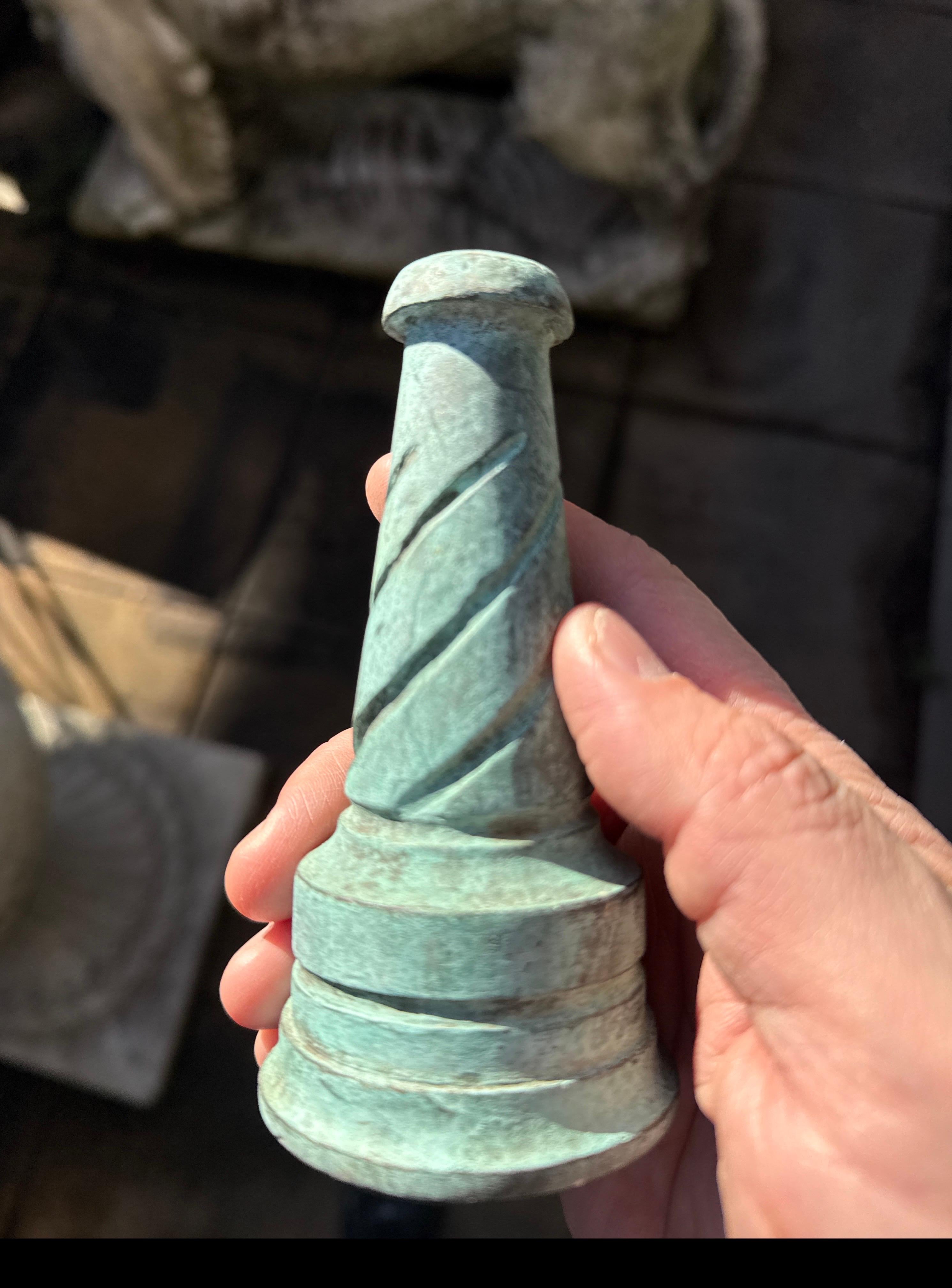 A Cast Bronze Spout with Strignlete Pattern For Sale 5