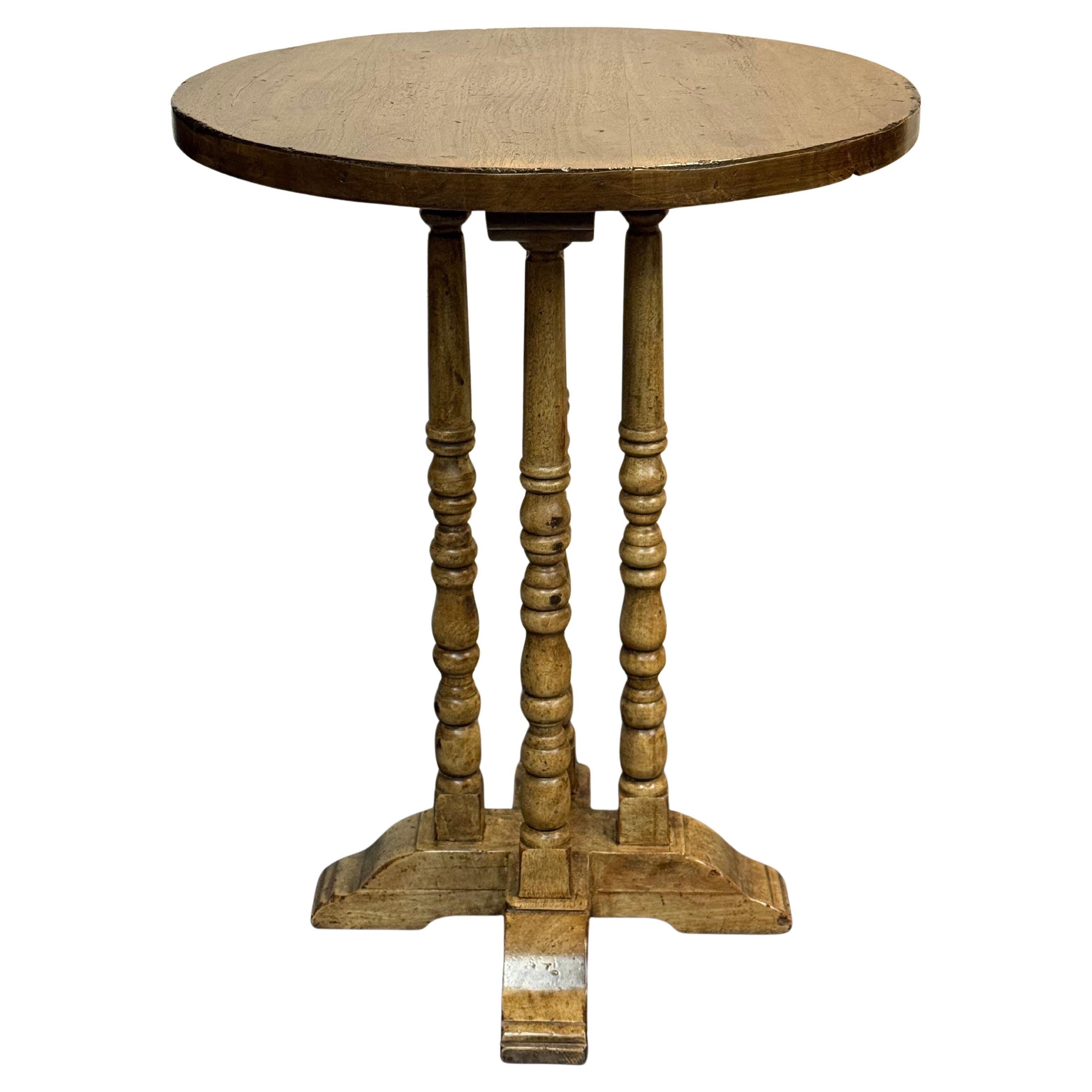 A Wooden Bobbin Leg Side Table For Sale