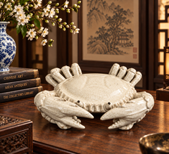 Mid-20th Century Hand-Crafted Vintage Stoneware Crab Sculpture