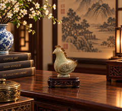 A Chinese Carved Soapstone Figure of A Rooster, Early 20th Century