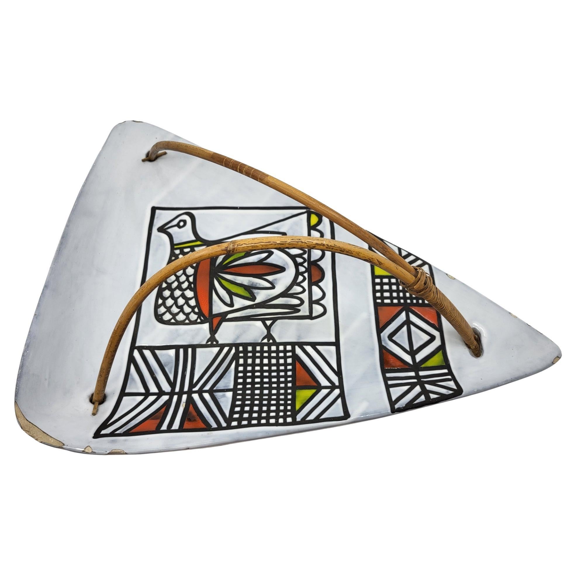 Coupe colossale Roger Capron en céramique Francaise Vallauris Côte-d'Azur 1950 im Angebot