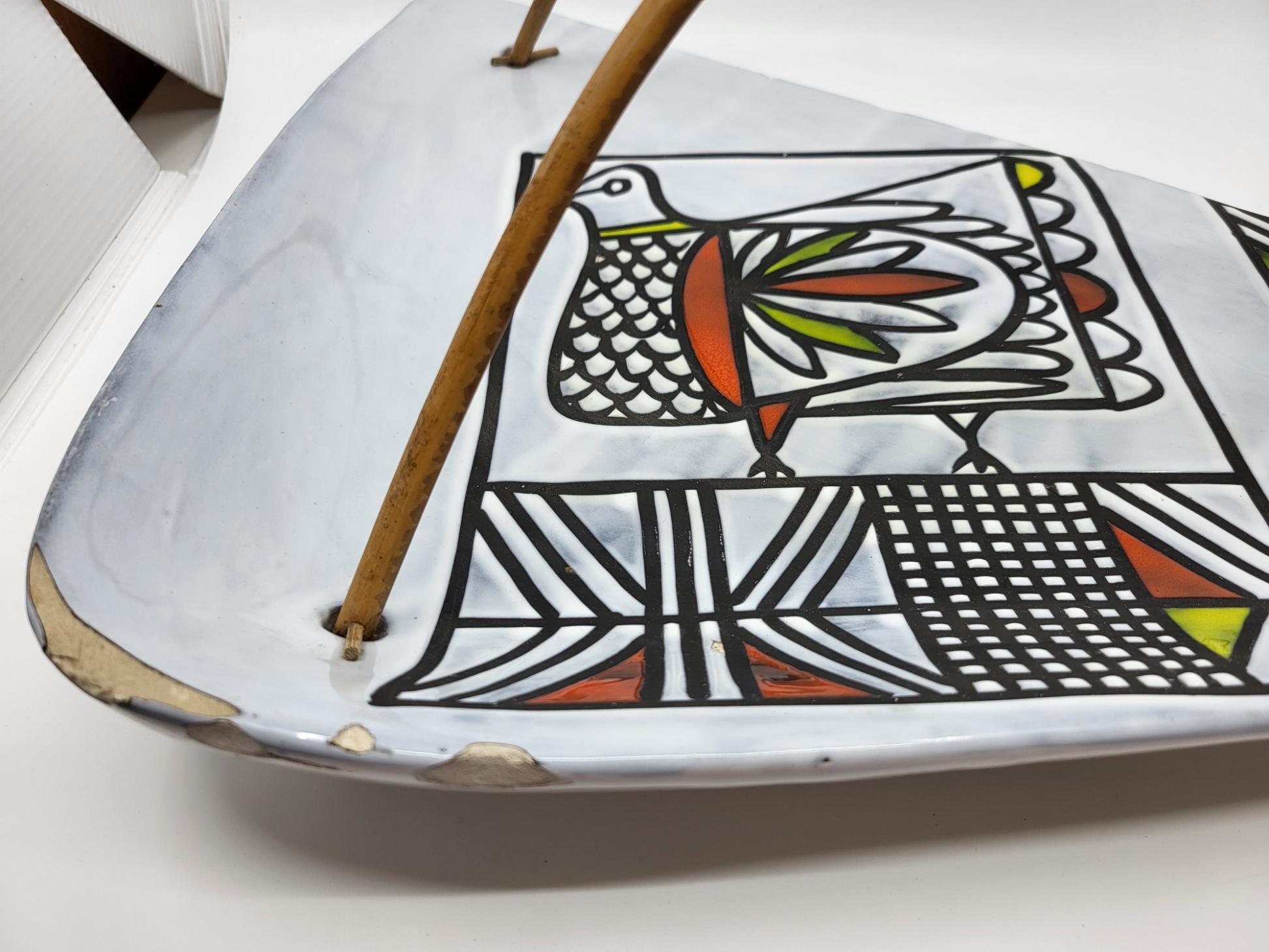 Coupe colossale Roger Capron en céramique Francaise Vallauris Côte-d'Azur 1950 (Keramik) im Angebot