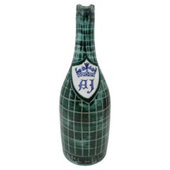 Bouteille Robert Picault en céramique Francaise Vallauris Côte-d'Azur 1950
