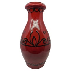 Monumental Red Ceramic Vase by Scheurich Keramik, West Germany, 1960s