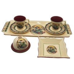 French Niderviller Faience "Saint Petersburg" Holiday Coffee & Serving Set 7