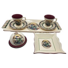 French Niderviller Faience "Saint Petersburg" Holiday Coffee & Serving Set 7