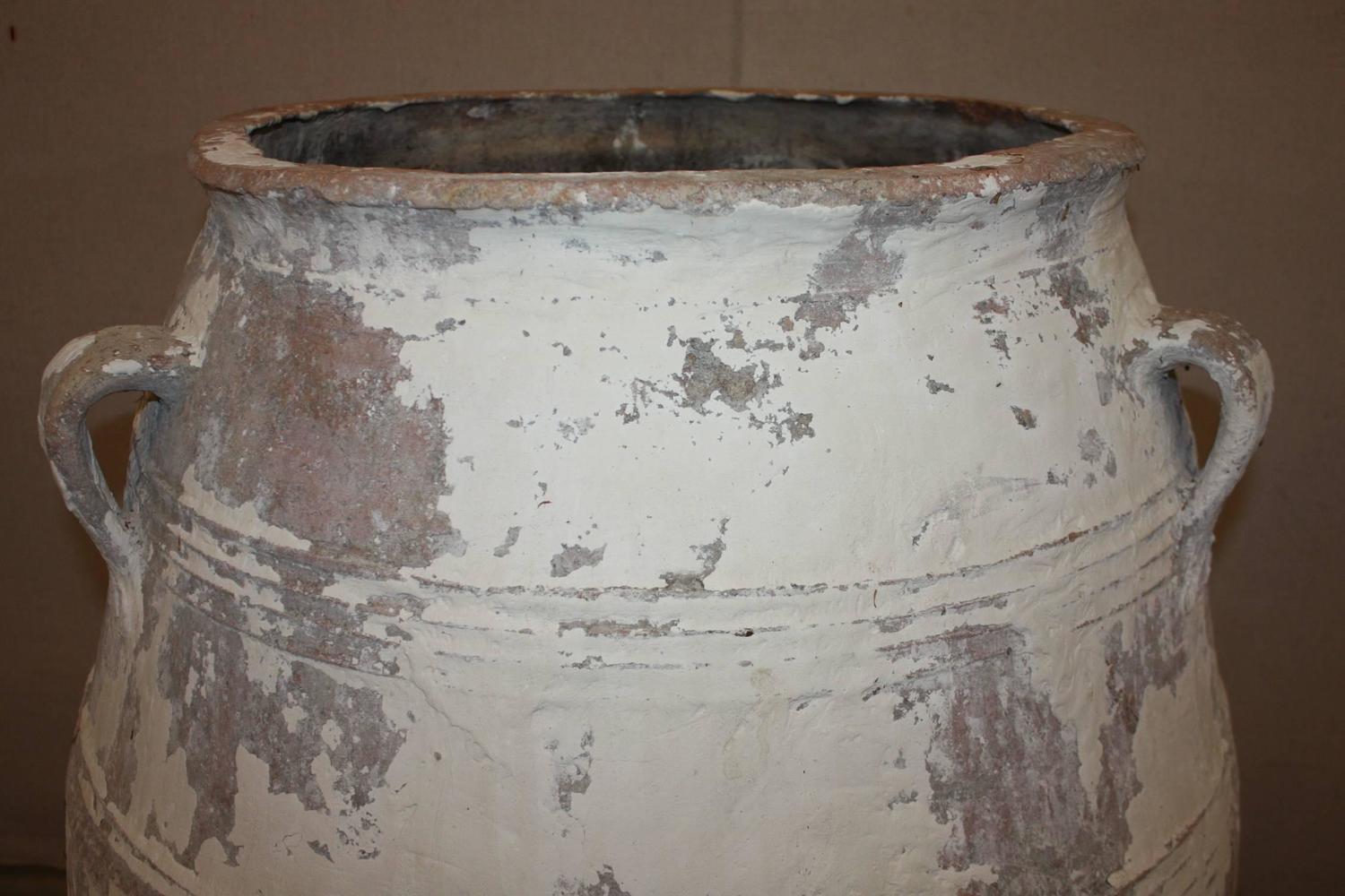 Large White Greek Olive Jar at 1stdibs