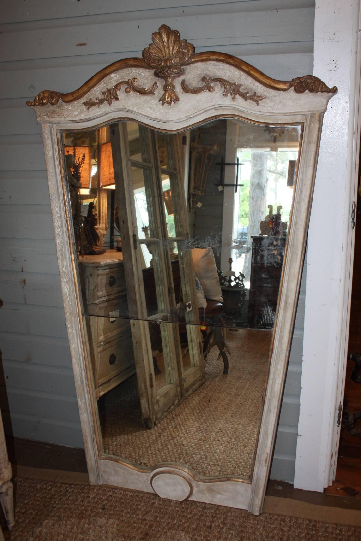 Painted French Trumeau Mirror 4