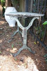 French Cast Iron Bistro Table with Slate Top