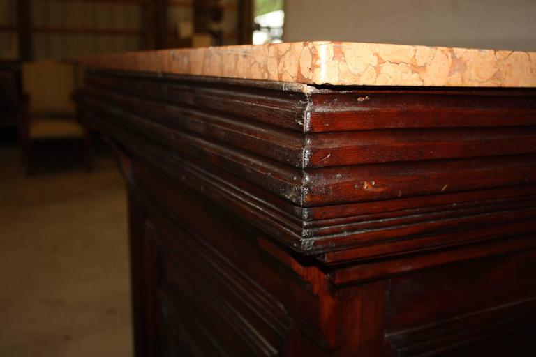 Marble Top L Shaped Corner Bar For Sale at 1stdibs
