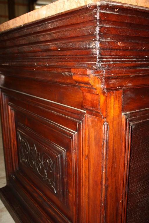 Marble Top L Shaped Corner Bar For Sale at 1stdibs
