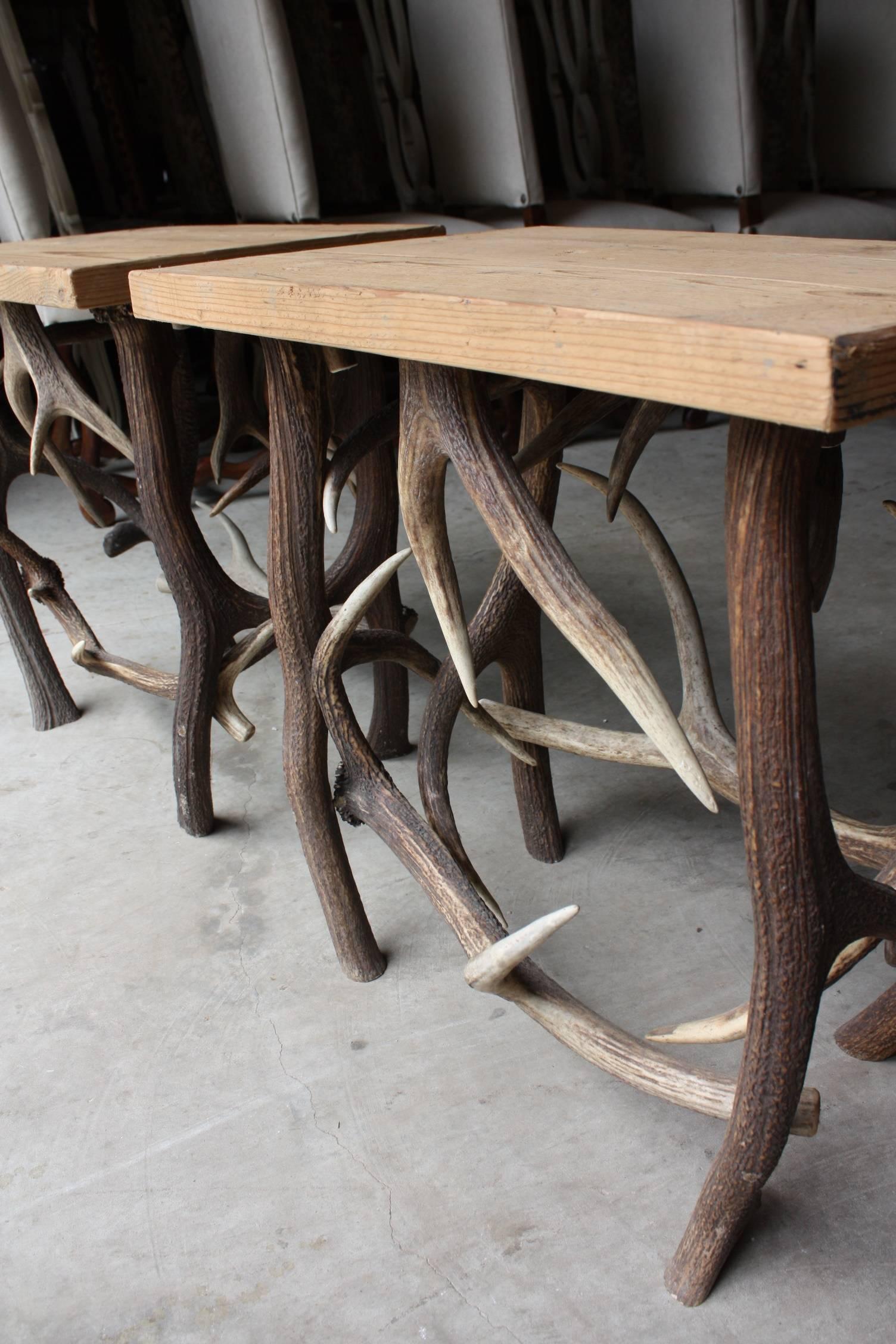 These occasional tables would be great in any cabin or country home. Can be bought as a pair or separately.