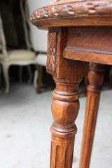 19th Century French Louis XVI Round Side Table with Marble Top