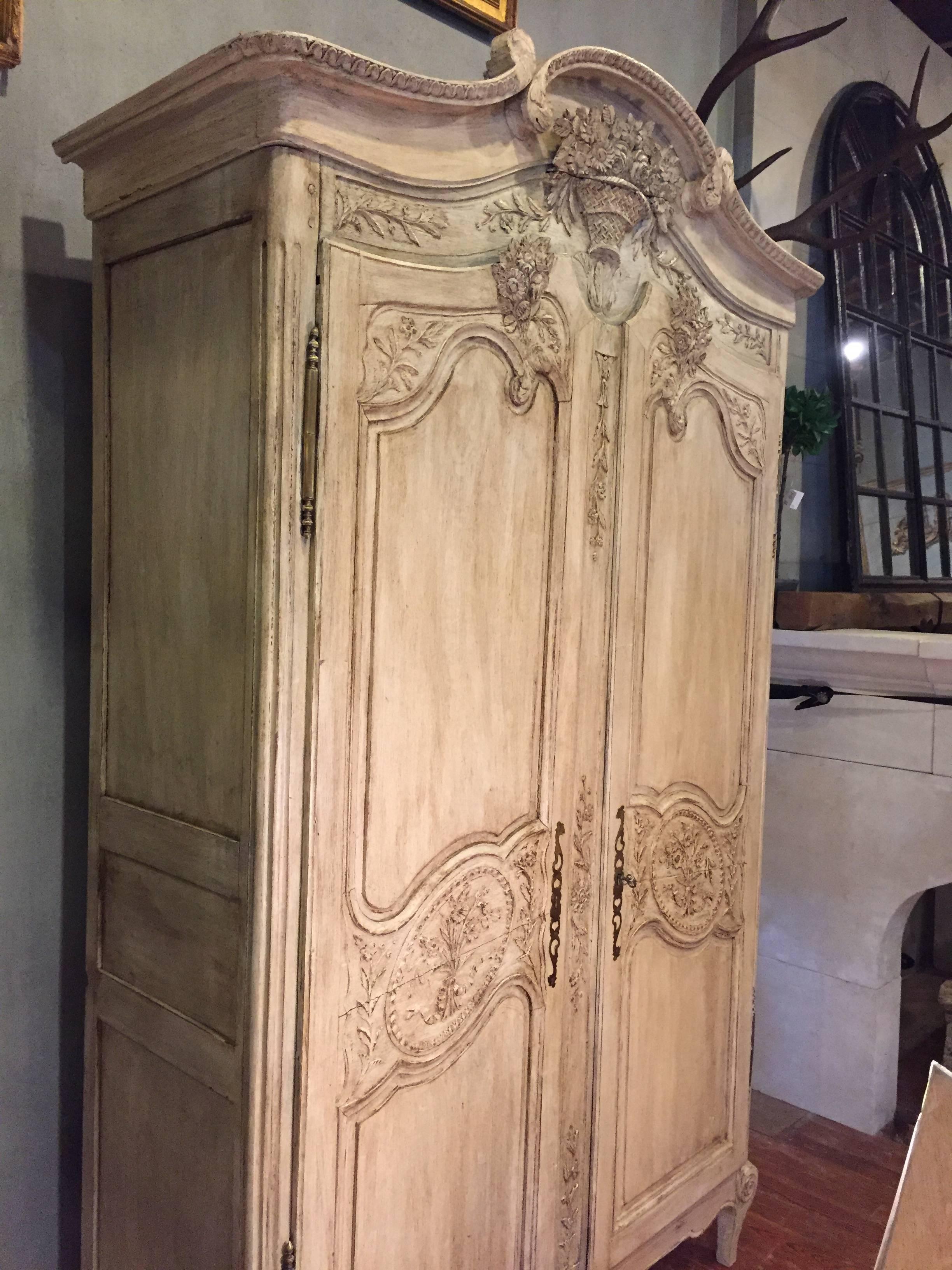 19th Century French Painted Armoire 1
