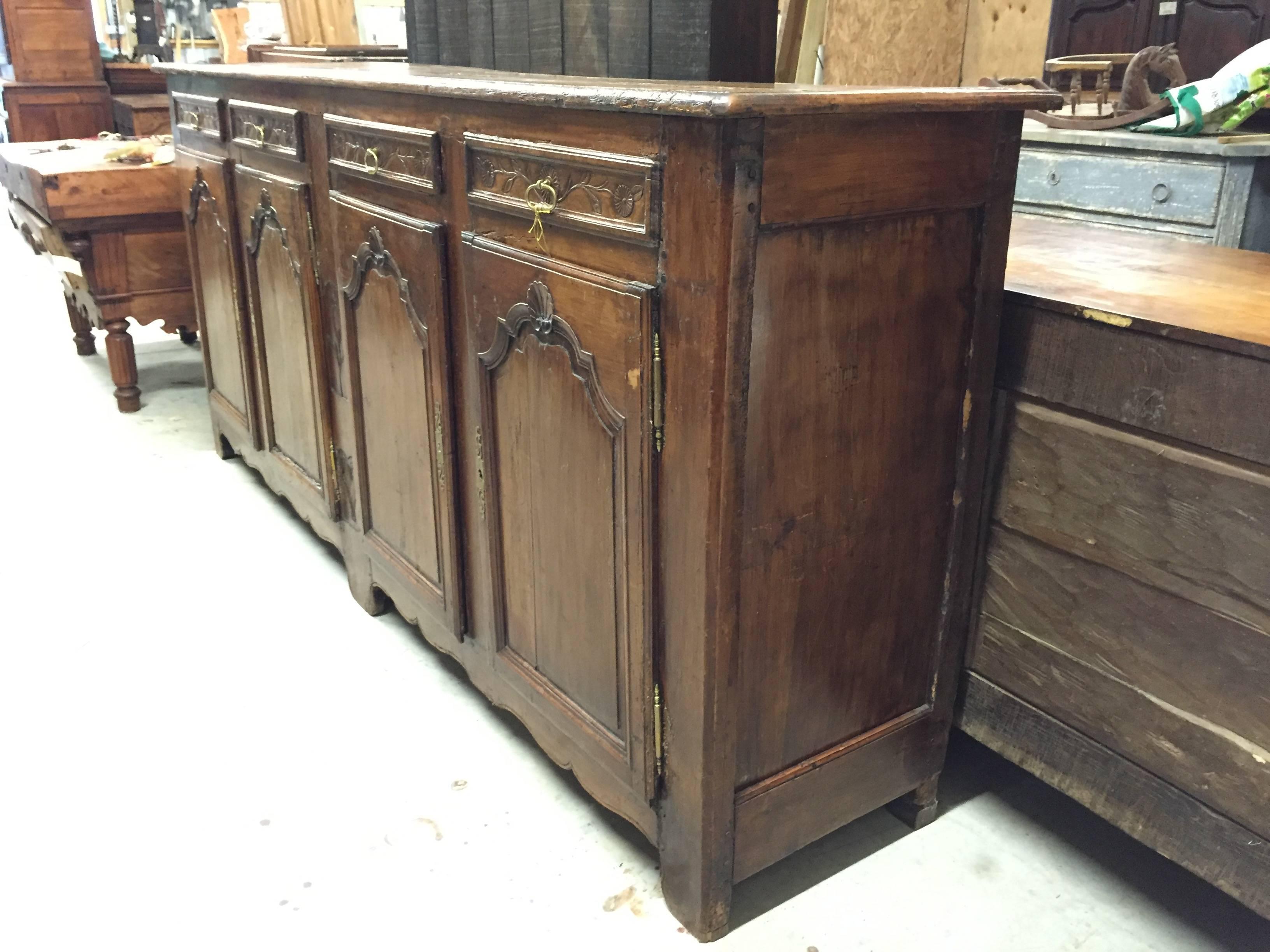 Long 19th Century Country French Cherry Enfilade from France 1