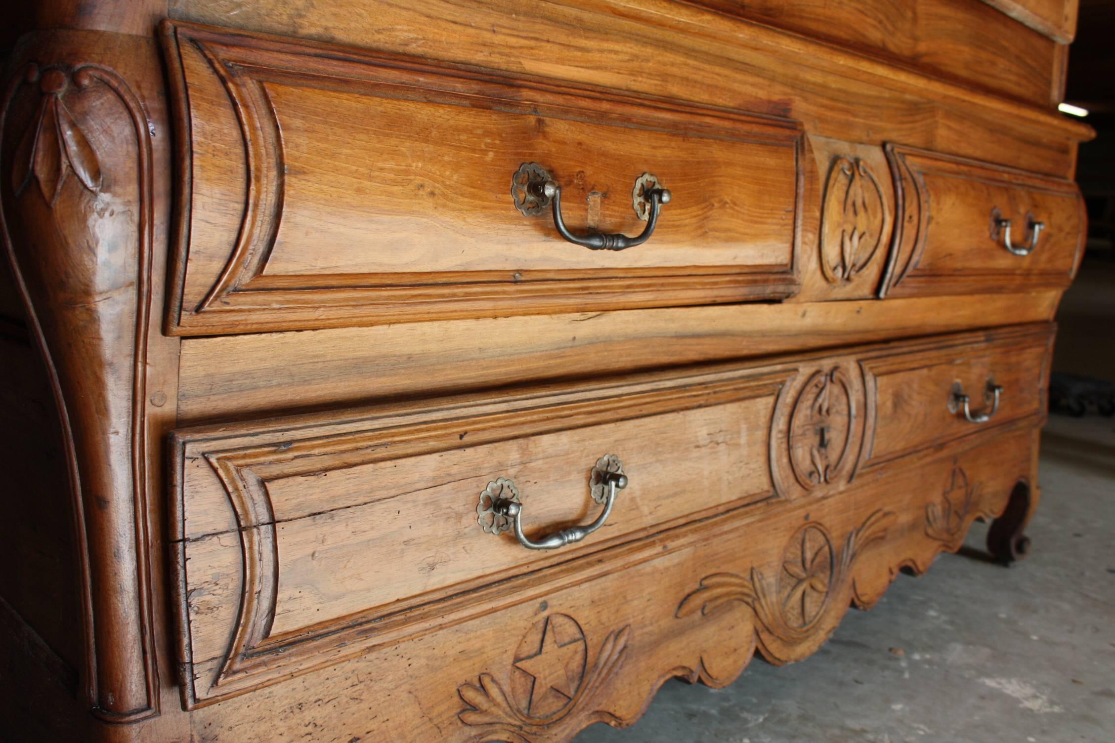 19th Century Walnut Armoire Pantalonniere from Provence 4