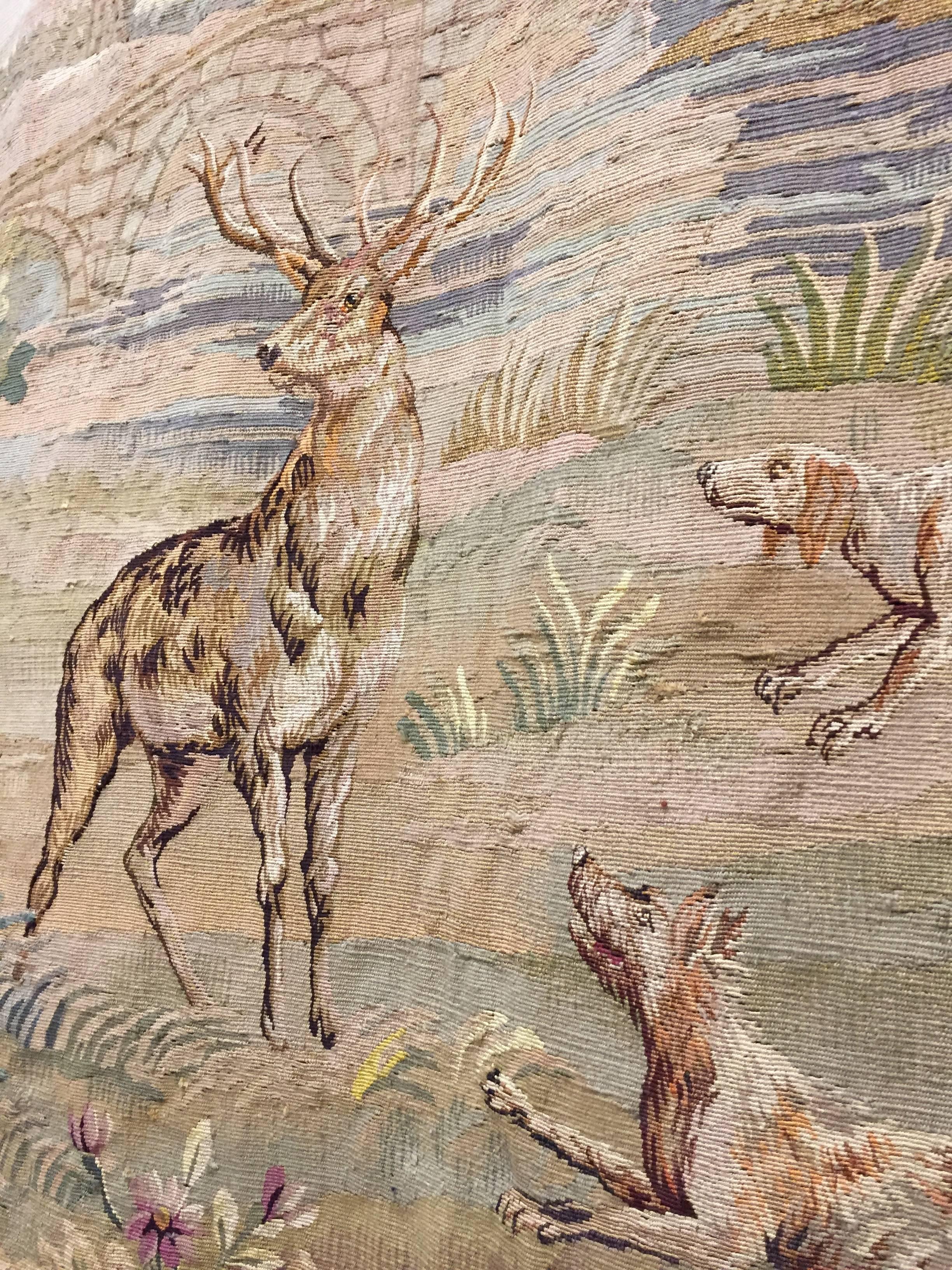 Beautiful Antique Aubusson Tapestry 1