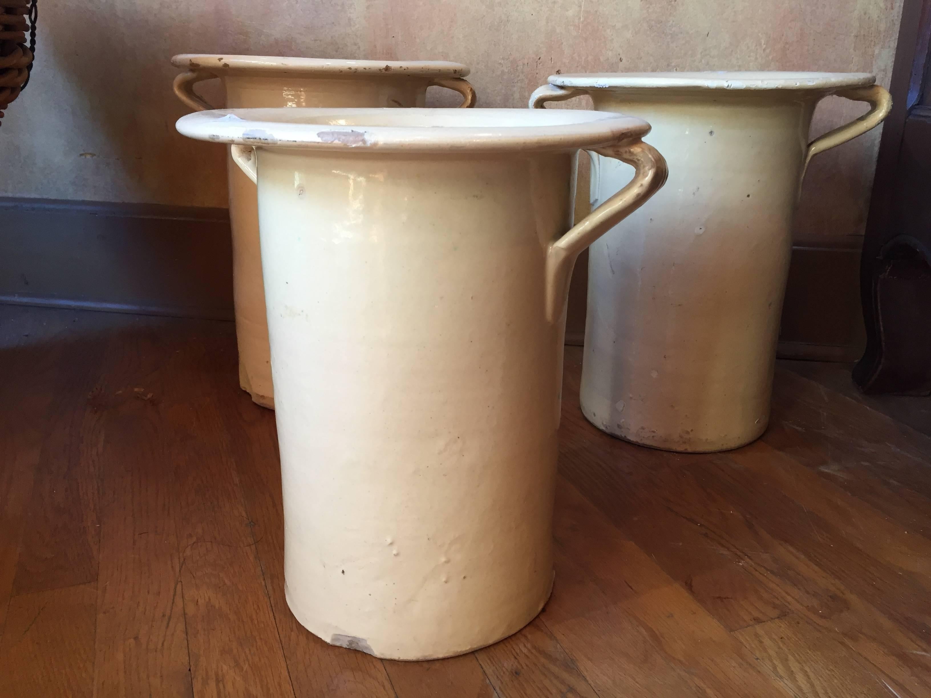 19th Century Italian Terracotta Preserve Jars In Good Condition For Sale In Fairhope, AL