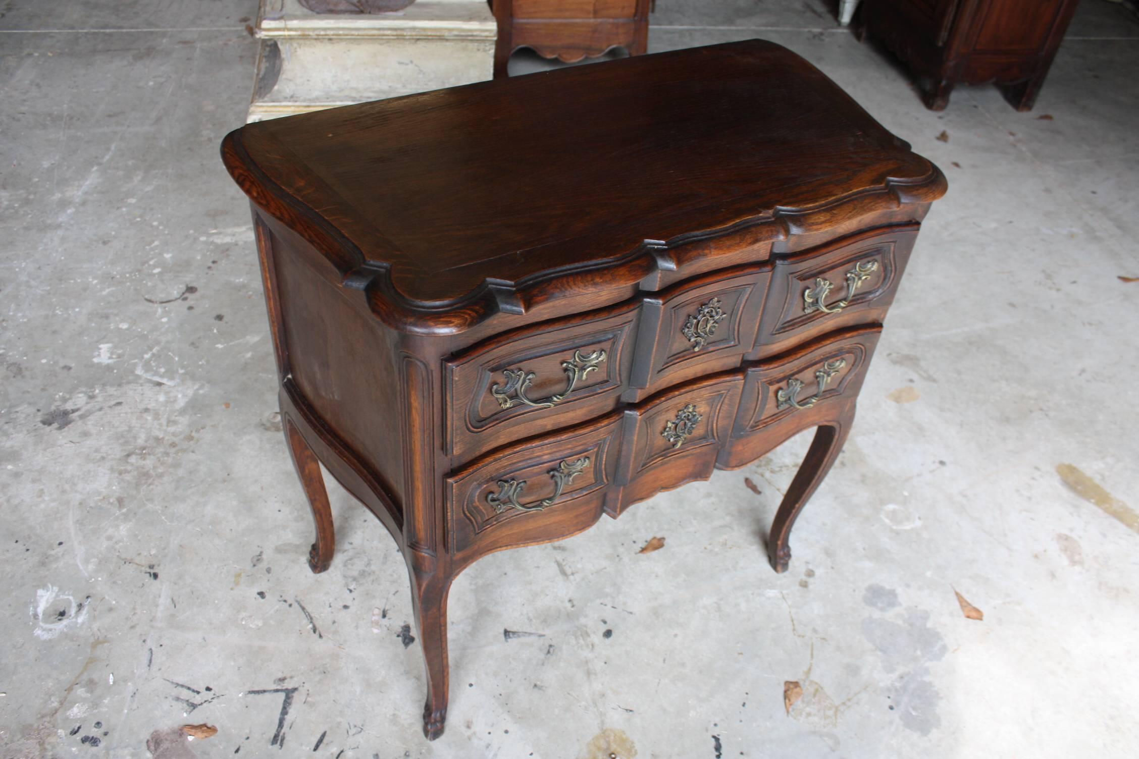 19th Century French Walnut Two-Drawer Commode