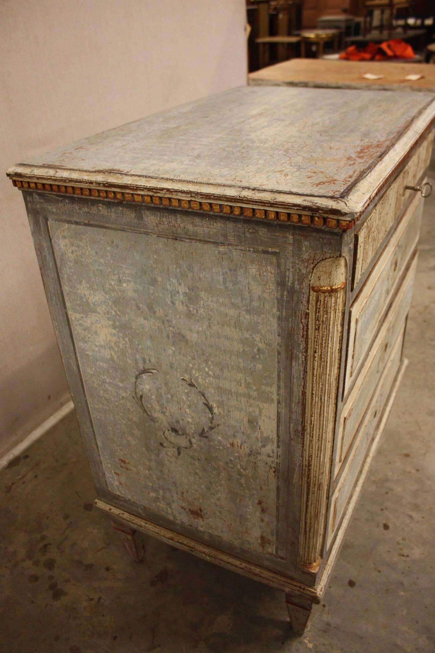 Antique Florentine Style Painted Chest of Drawers 1