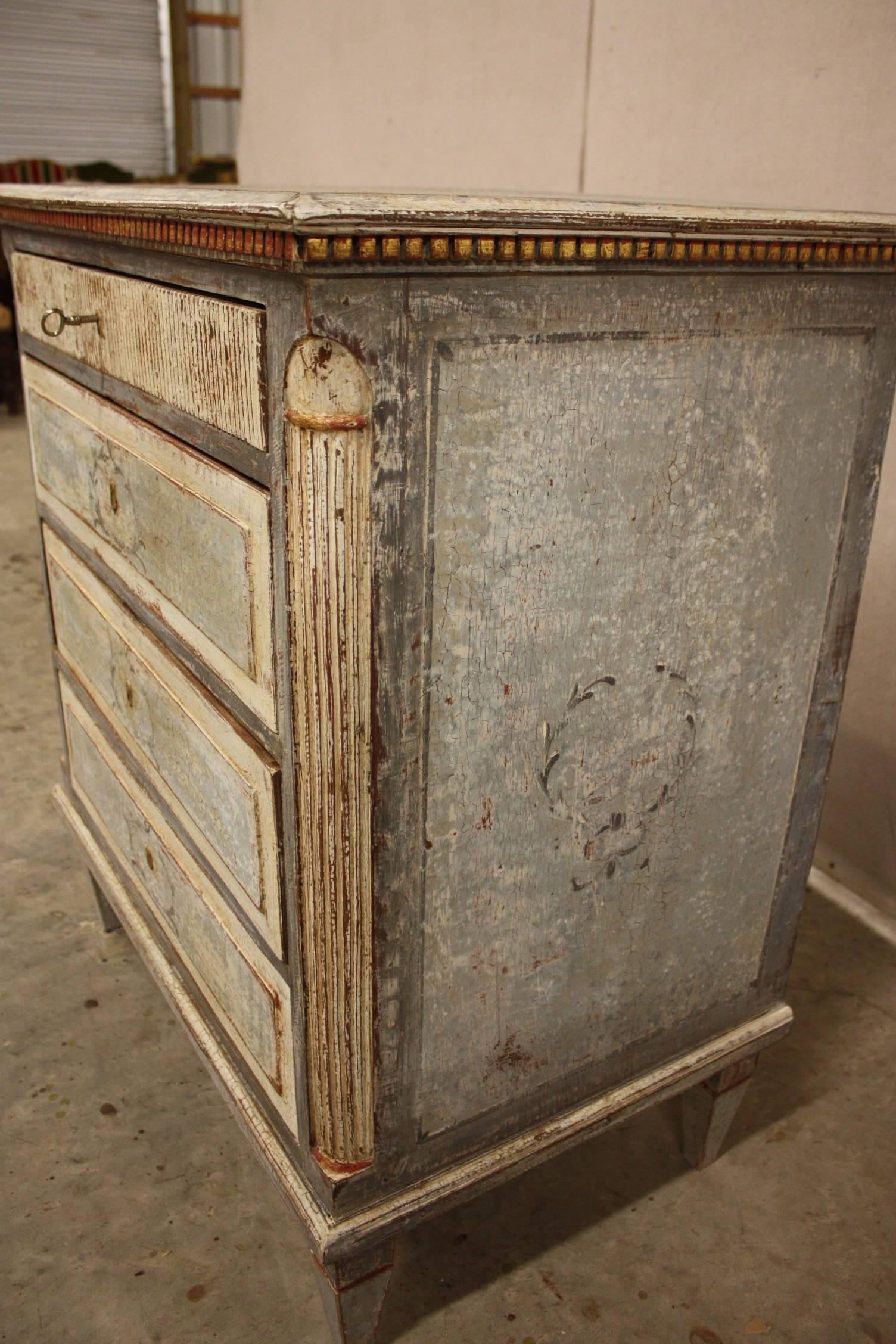 Antique Florentine Style Painted Chest of Drawers 2