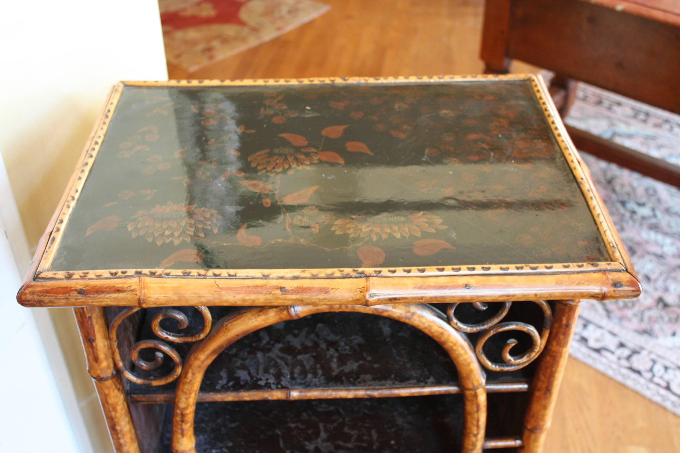 19th Century Victorian Bamboo Bookcase 2