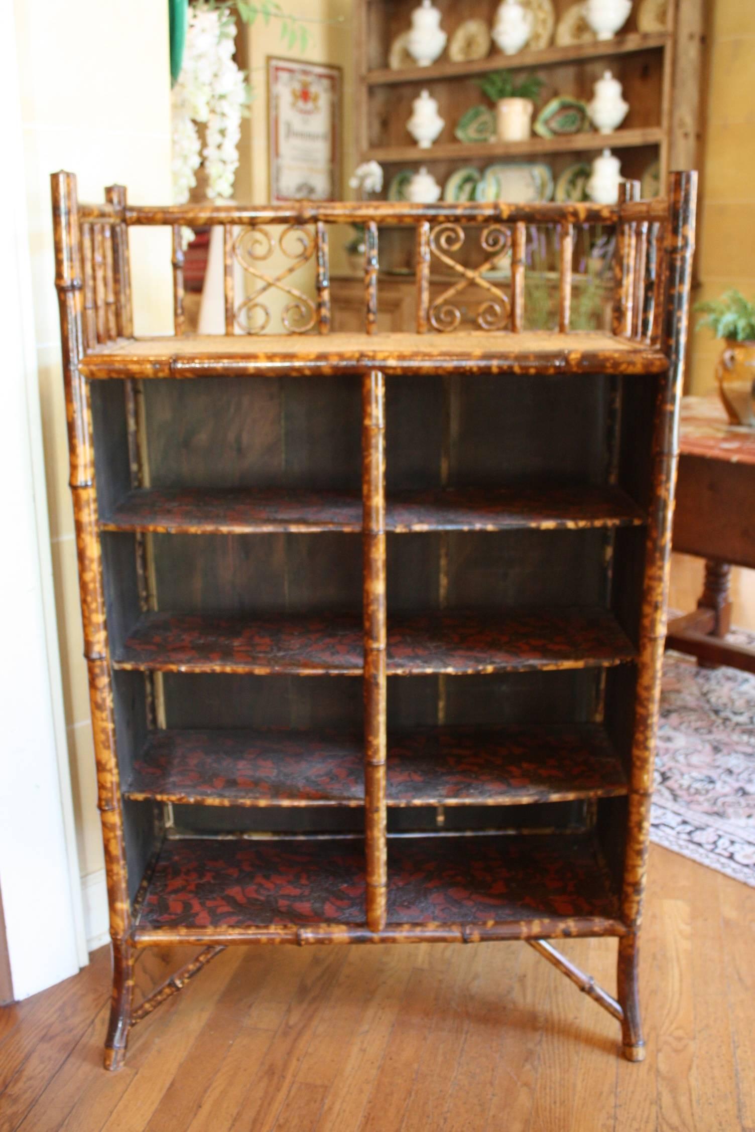 19th Century Bamboo Bookcase 4