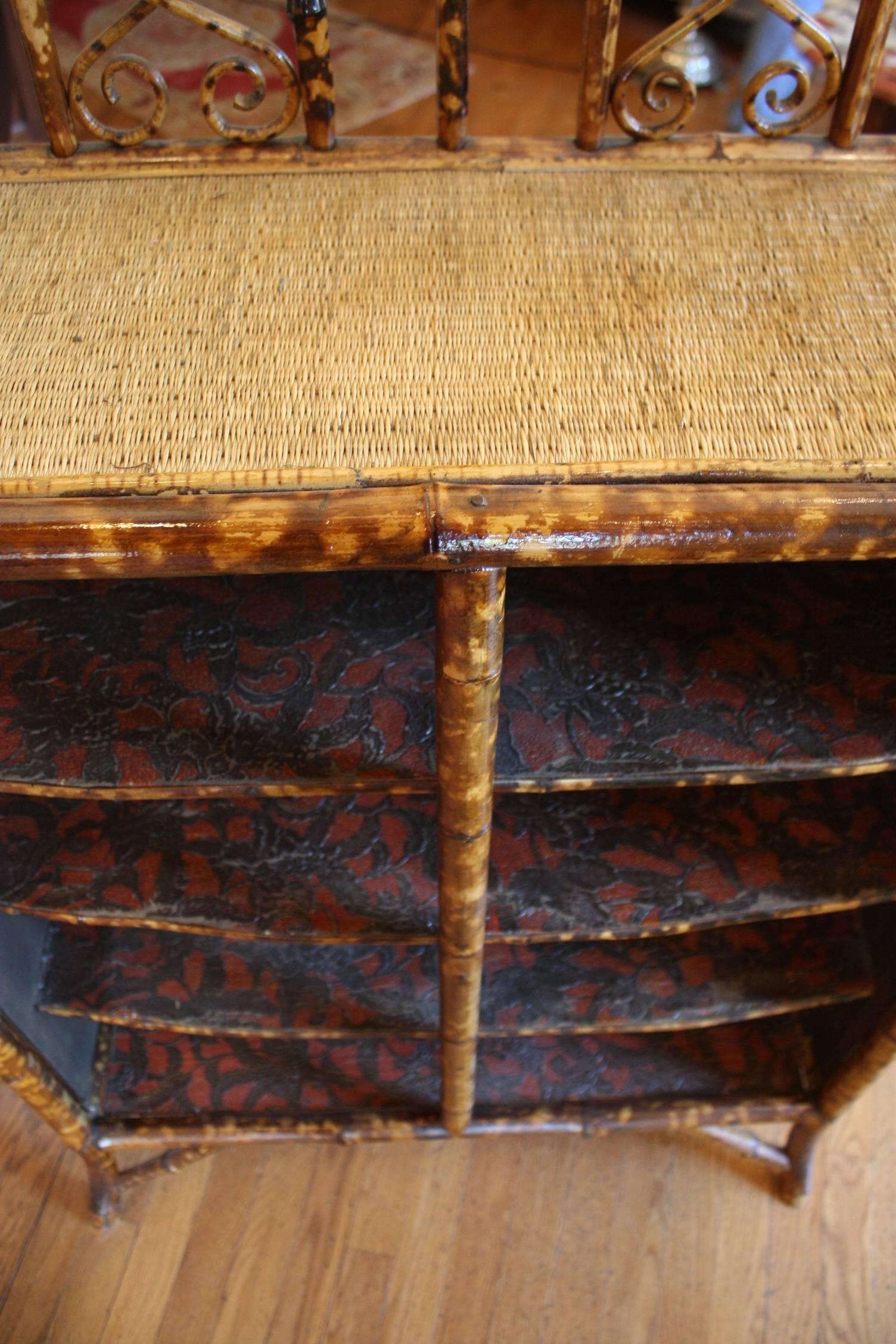 19th Century Bamboo Bookcase In Good Condition In Fairhope, AL