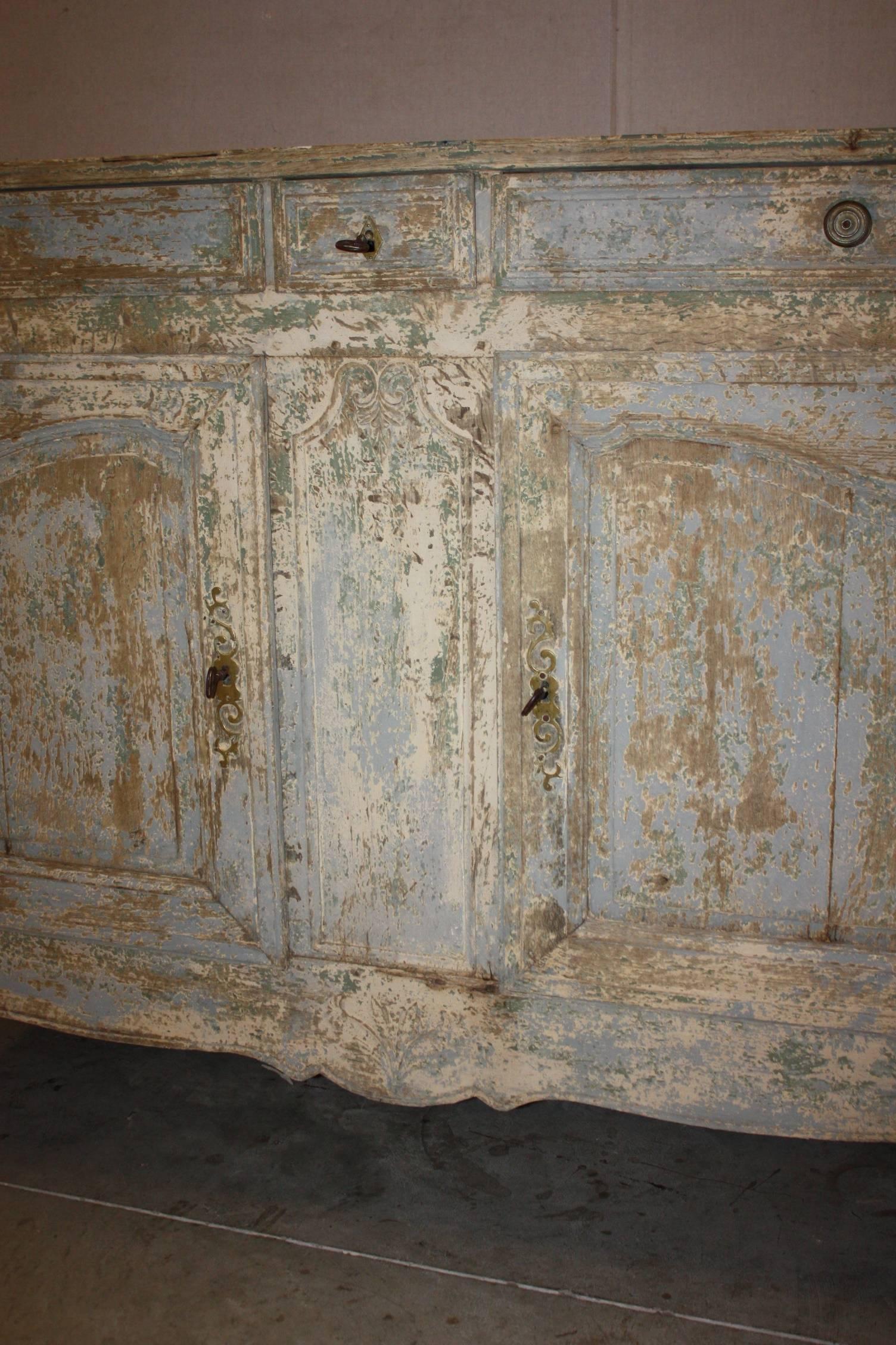 19th Century Louis XV Painted Enfilade In Good Condition In Fairhope, AL