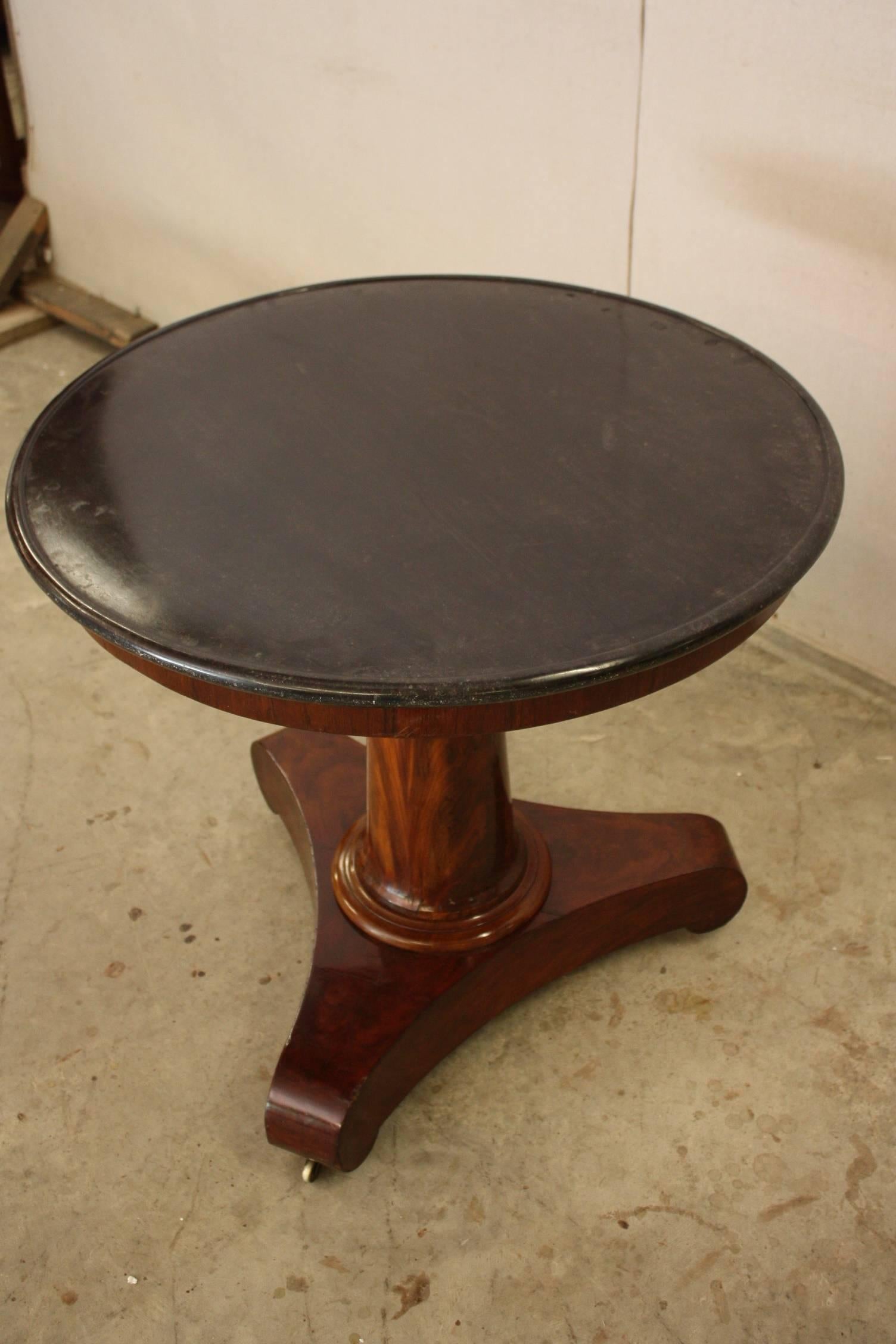19th Century French Empire Mahogany Side Table In Good Condition In Fairhope, AL