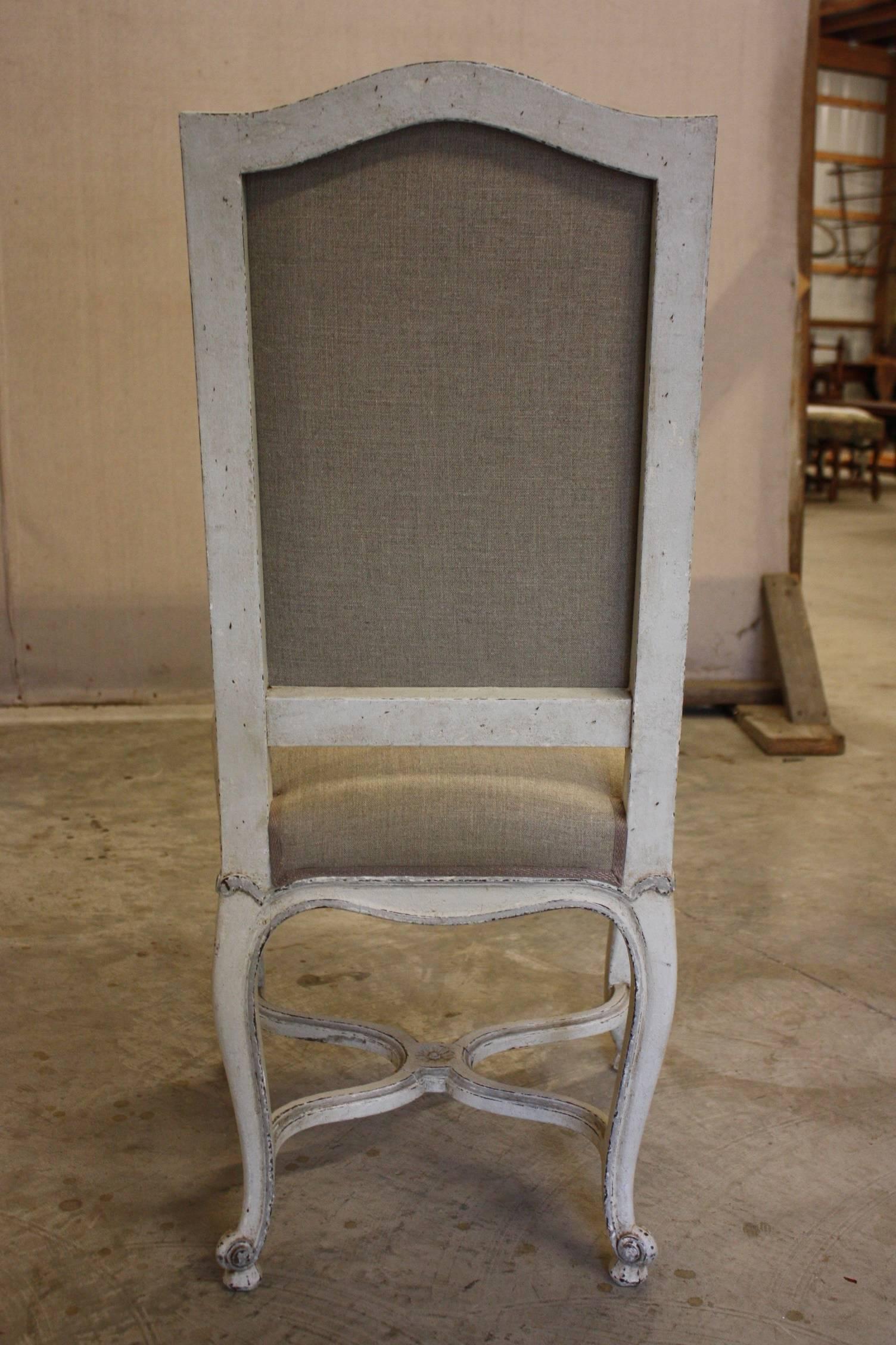 Set of Eight Painted French Dining Chairs In Good Condition In Fairhope, AL