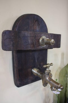 French Wine Barrel Door with Bronze Spout