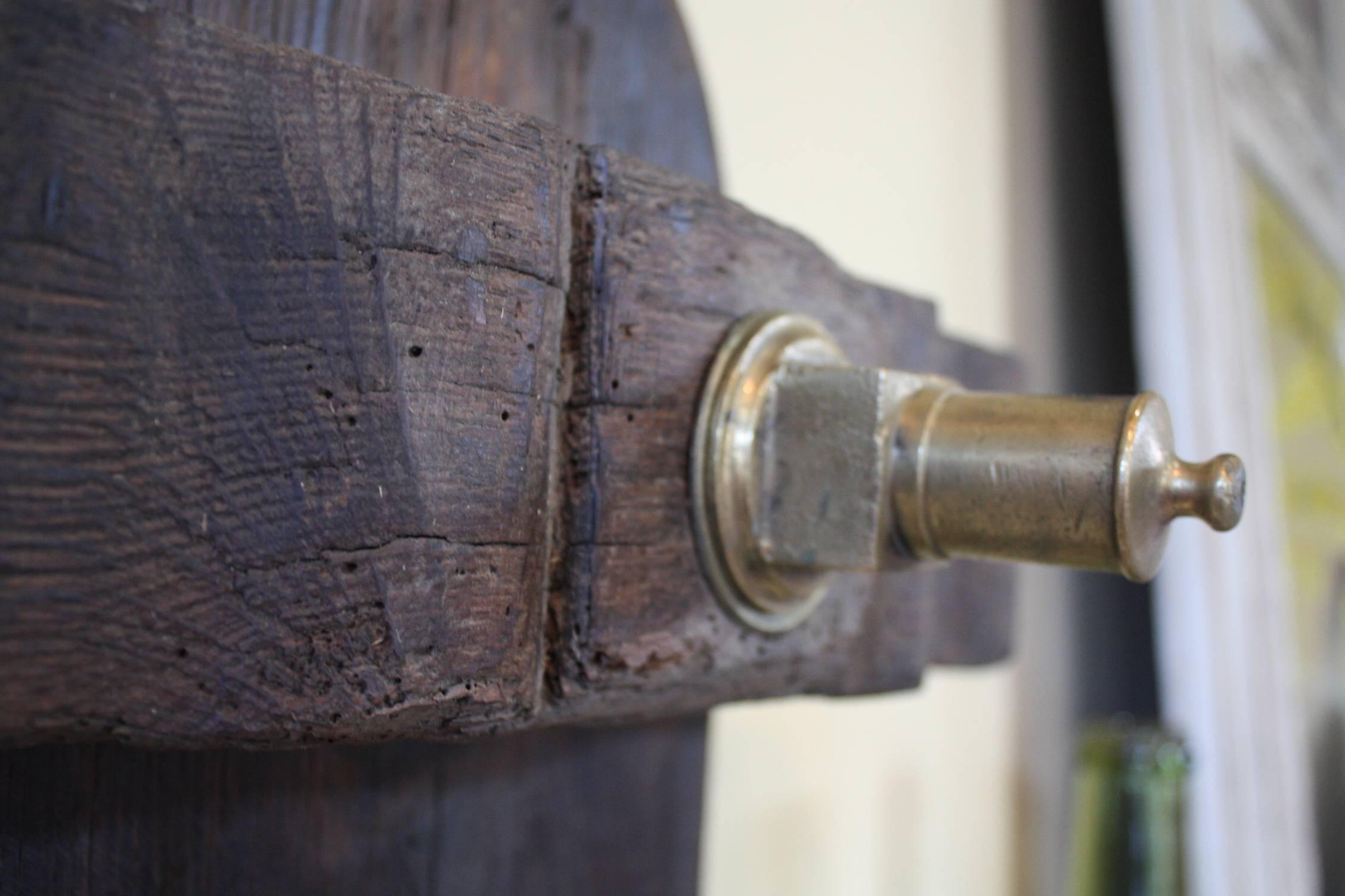 French Wine Barrel Door with Bronze Spout 1