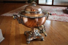 French Copper and Brass Samovar or Tea Urn