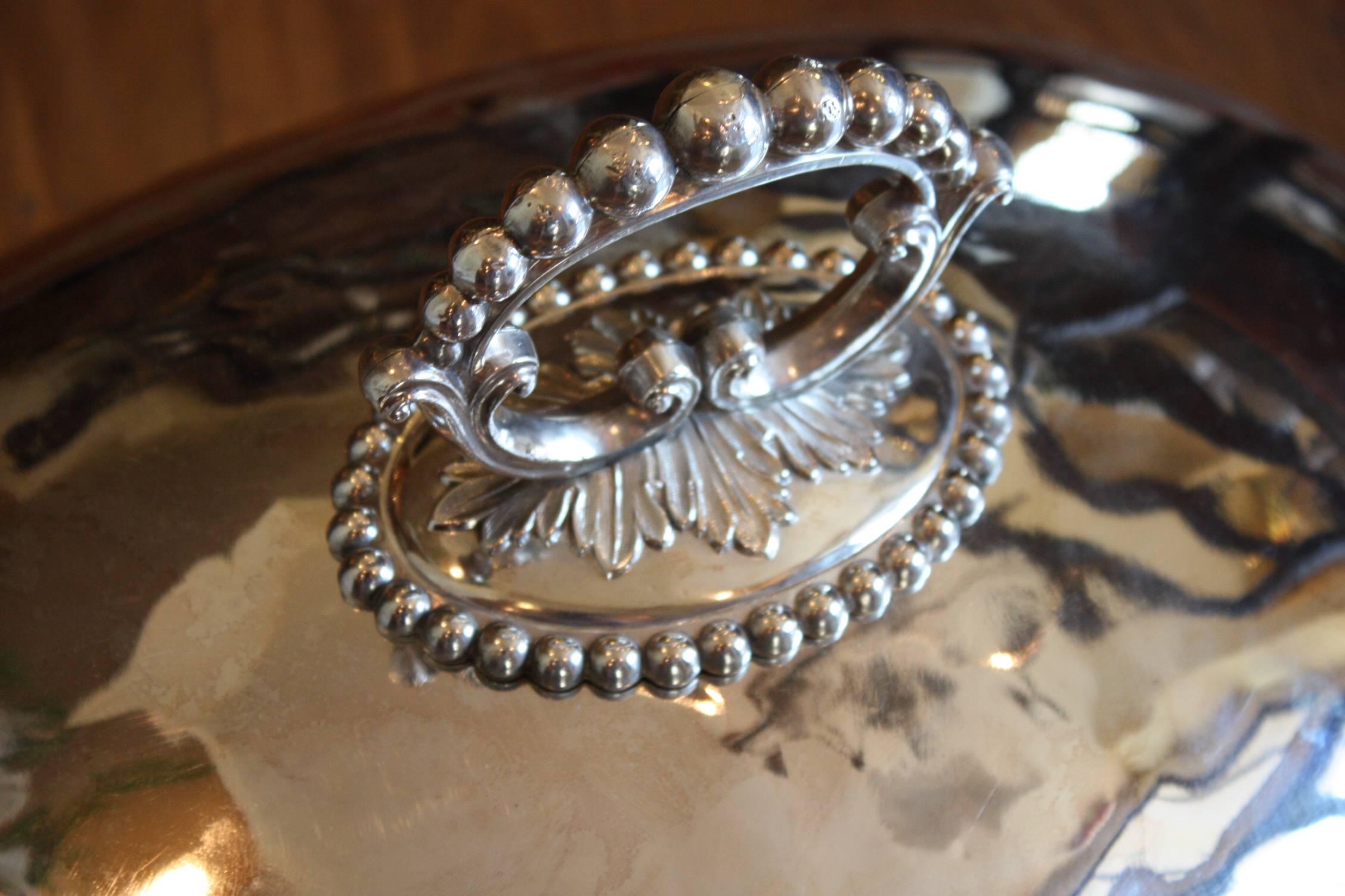 19th Century Silver Plated Meat Dome