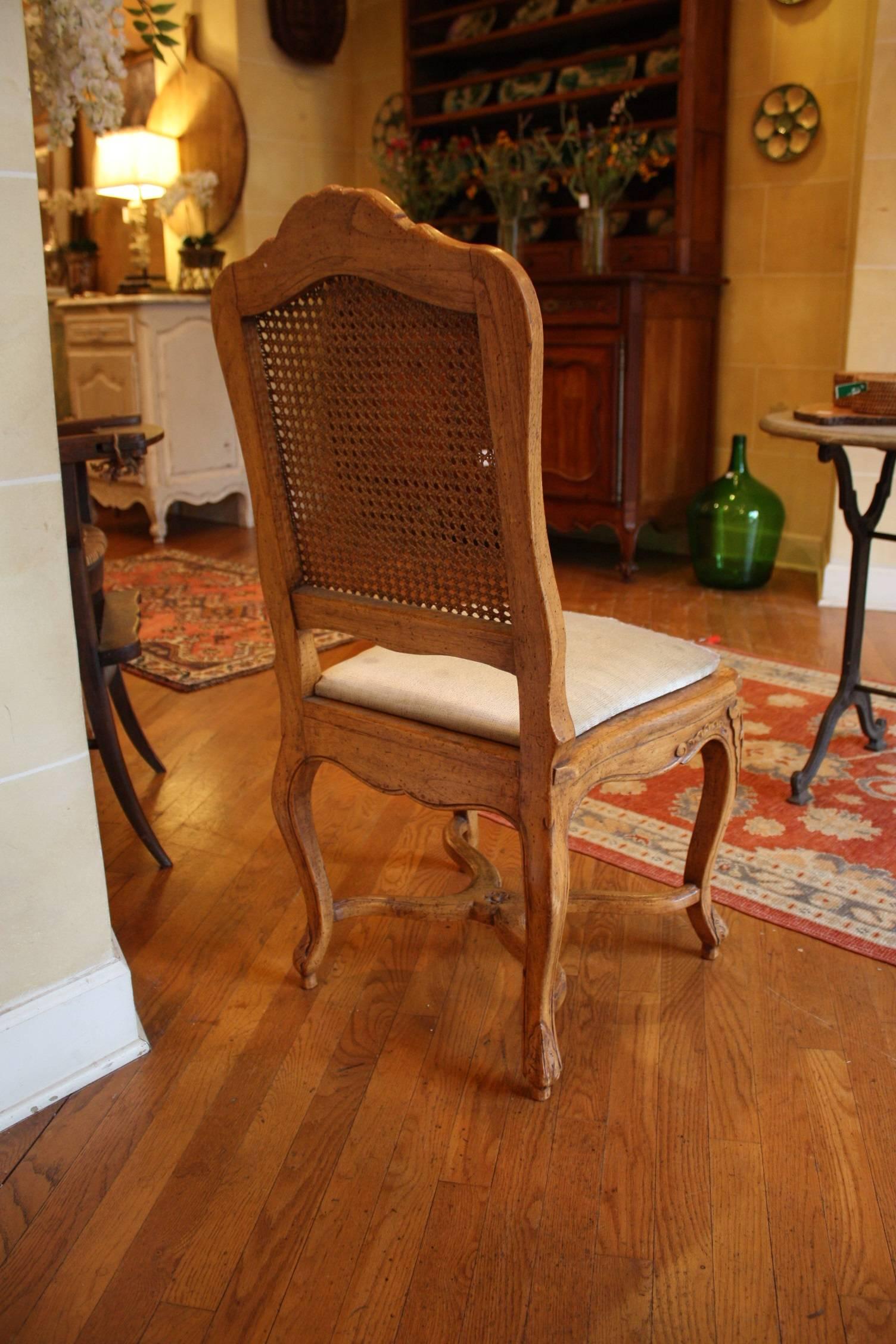 Set of Eight French Louis XV Style Dining Chairs in Walnut, circa 1880 3