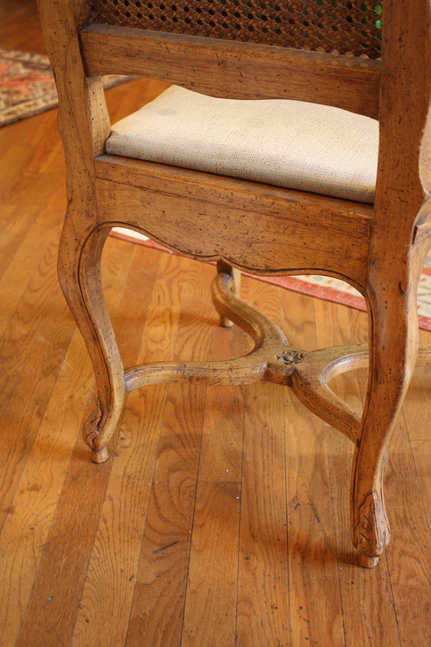 Set of Eight French Louis XV Style Dining Chairs in Walnut, circa 1880 4