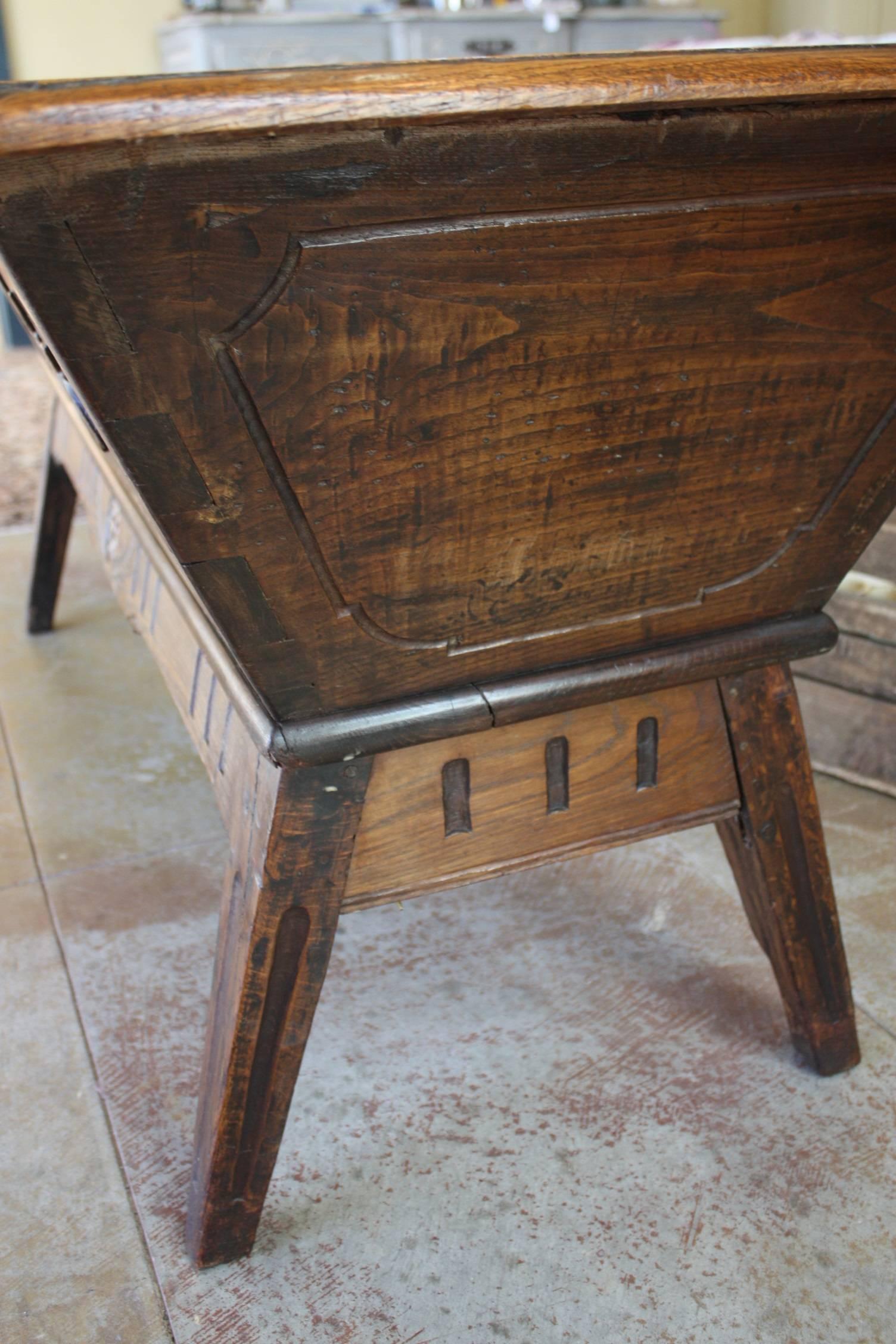 French Country Walnut Petrin, or Dough Bin/ Coffee Table 3