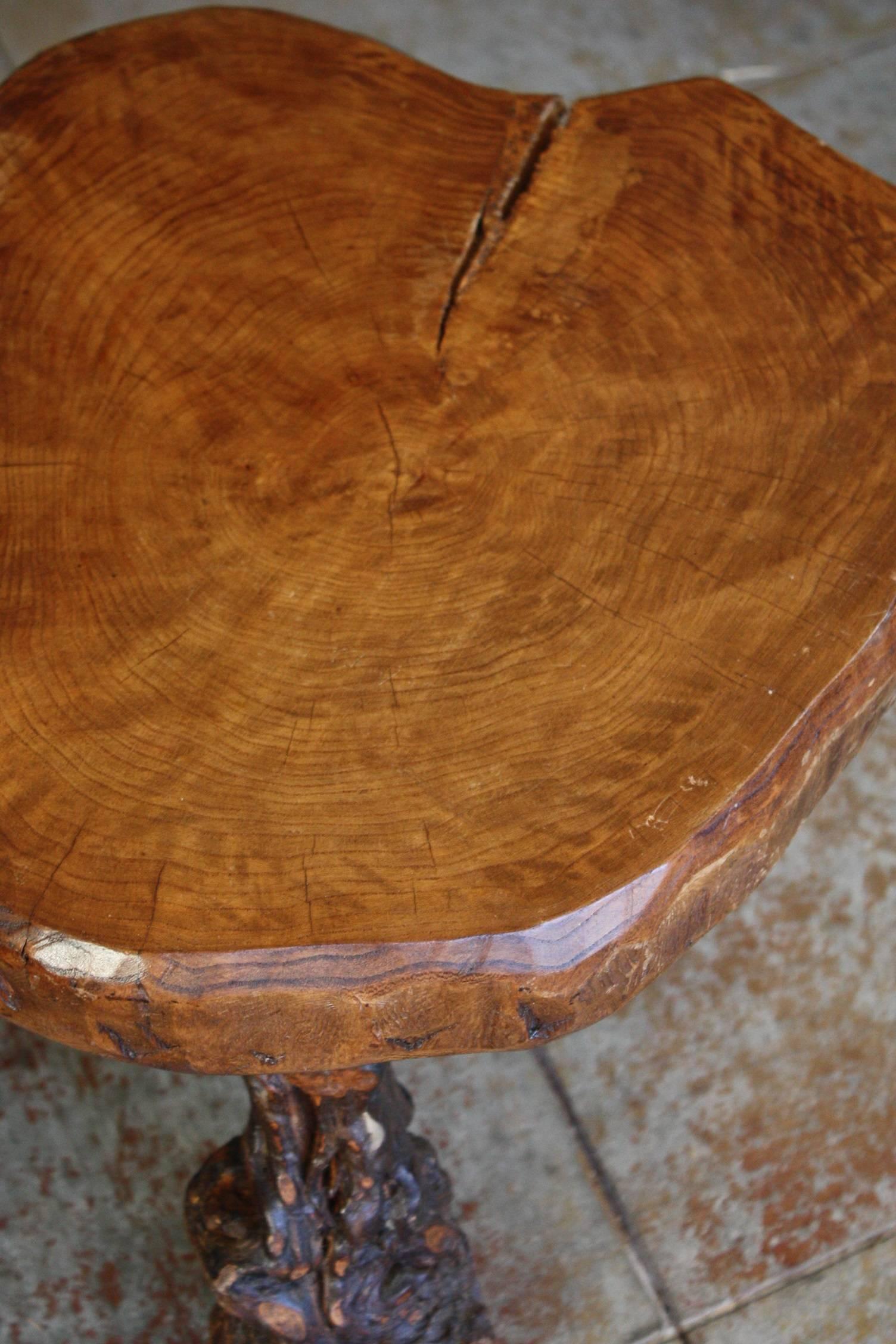 Small French grape vine wood stool made from vine branches.