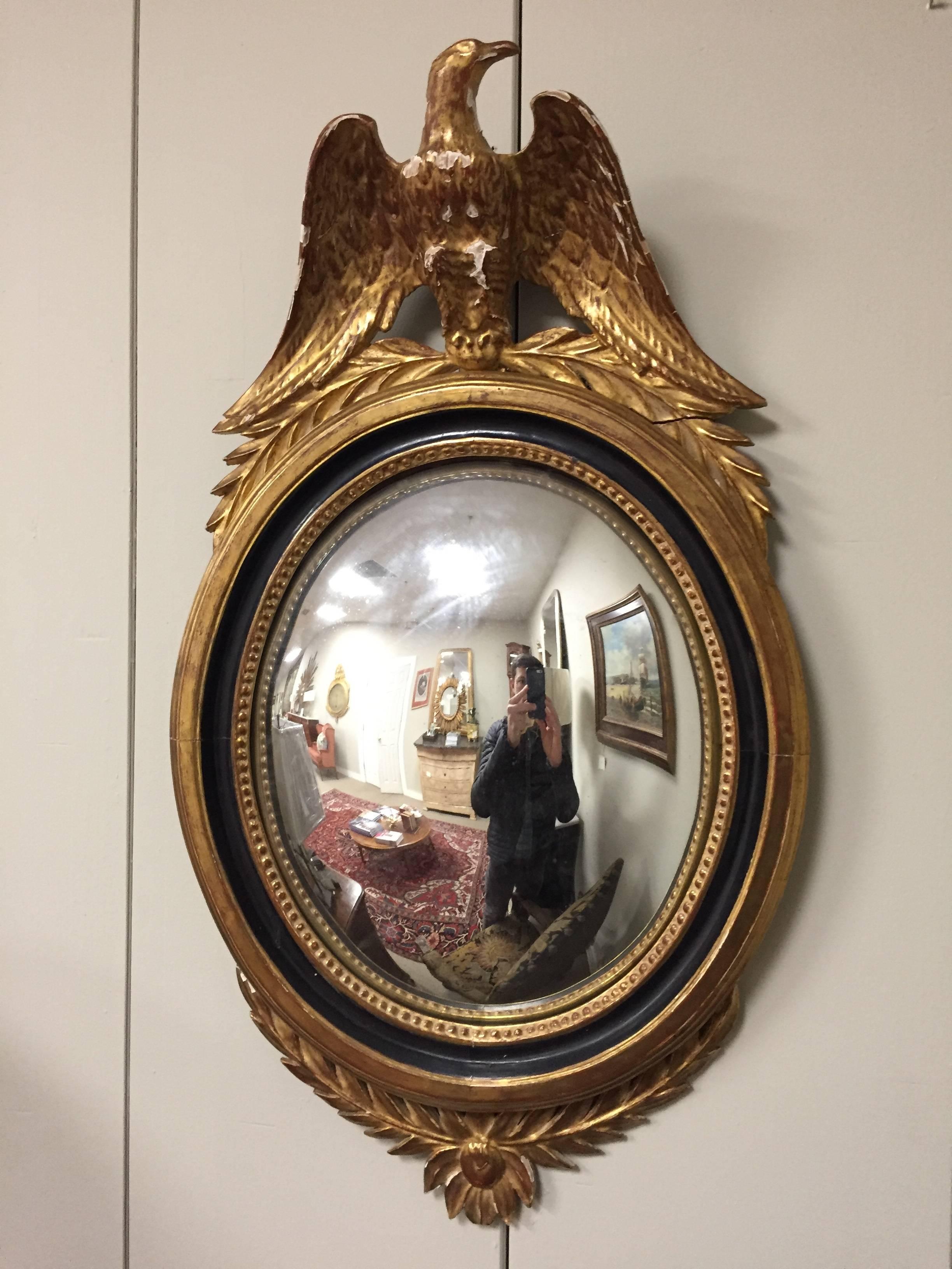 Late 19th Century Regency Bullseye Convex Mirror 3