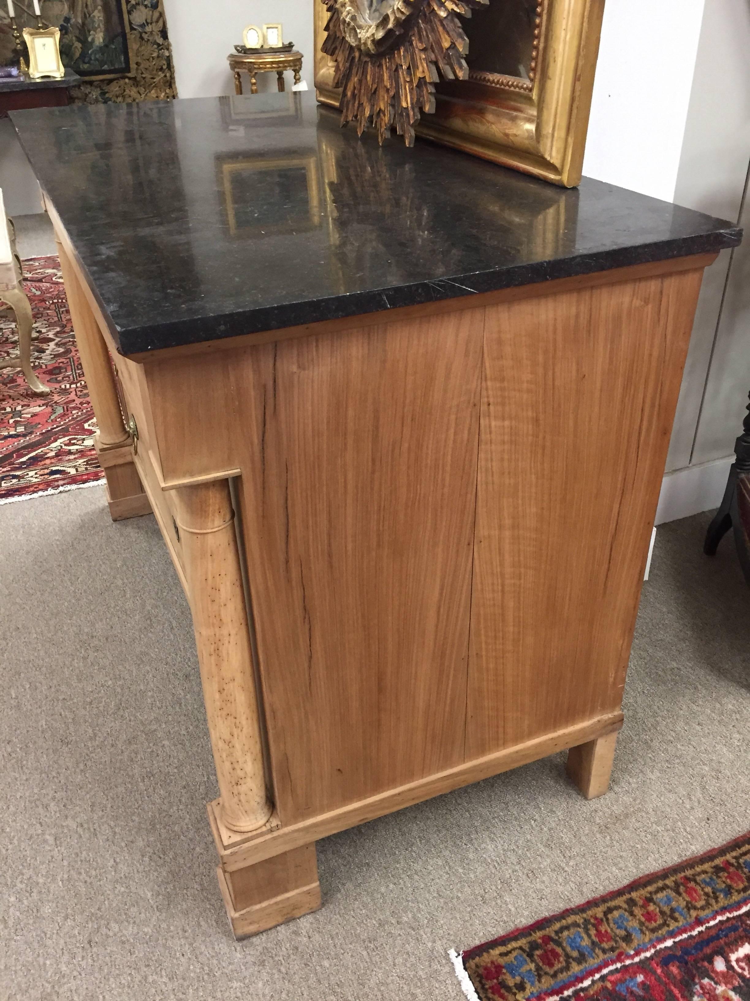 19th Century French Empire Commode in Bleached Walnut 1