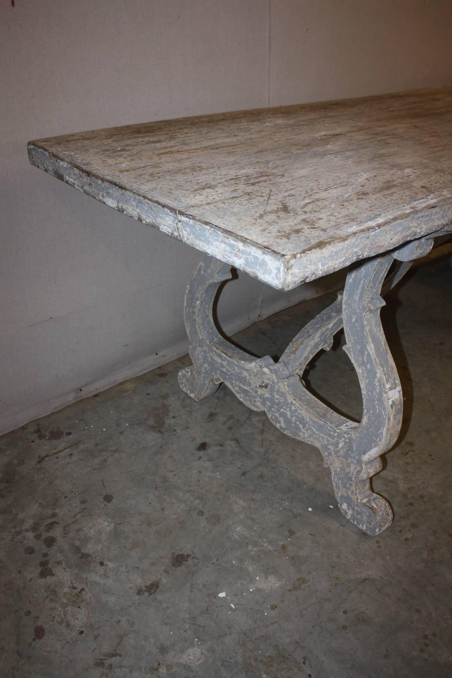 Painted Swedish Trestle Table 2