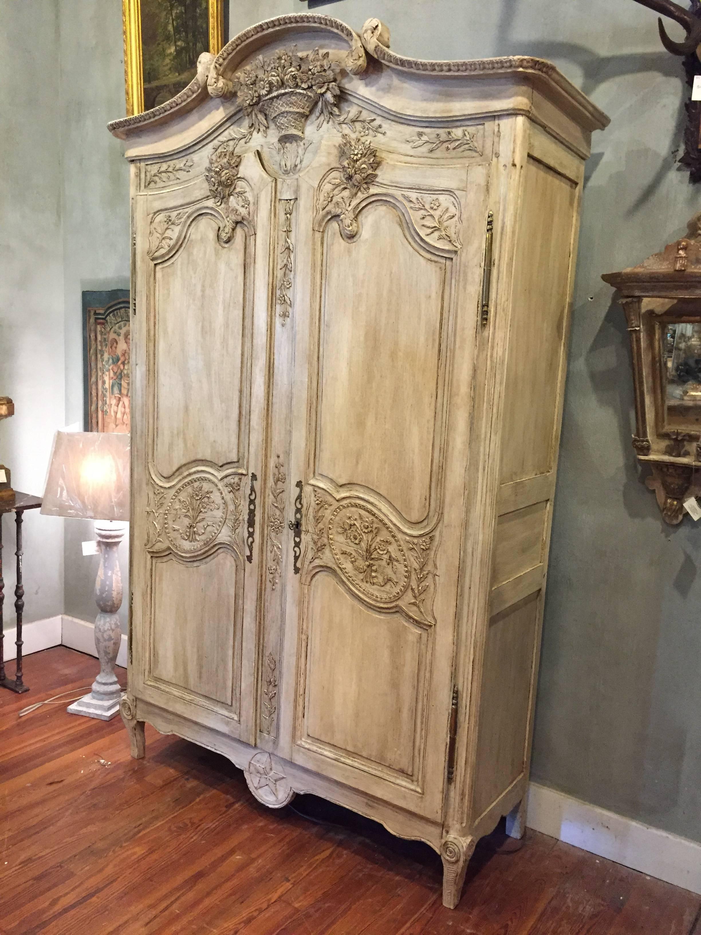 19th Century French Painted Armoire 6